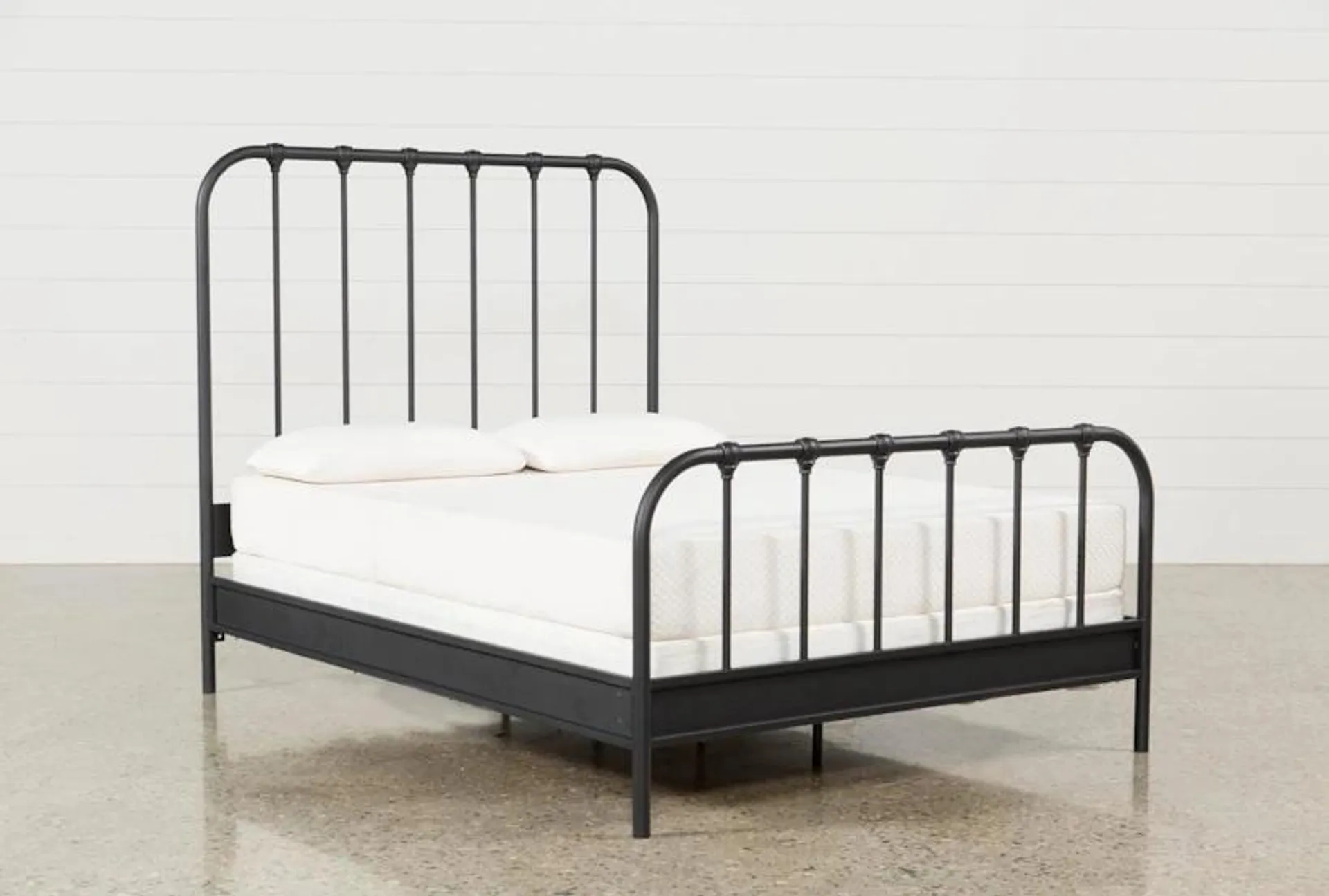 Knox Black California King Metal Panel Bed