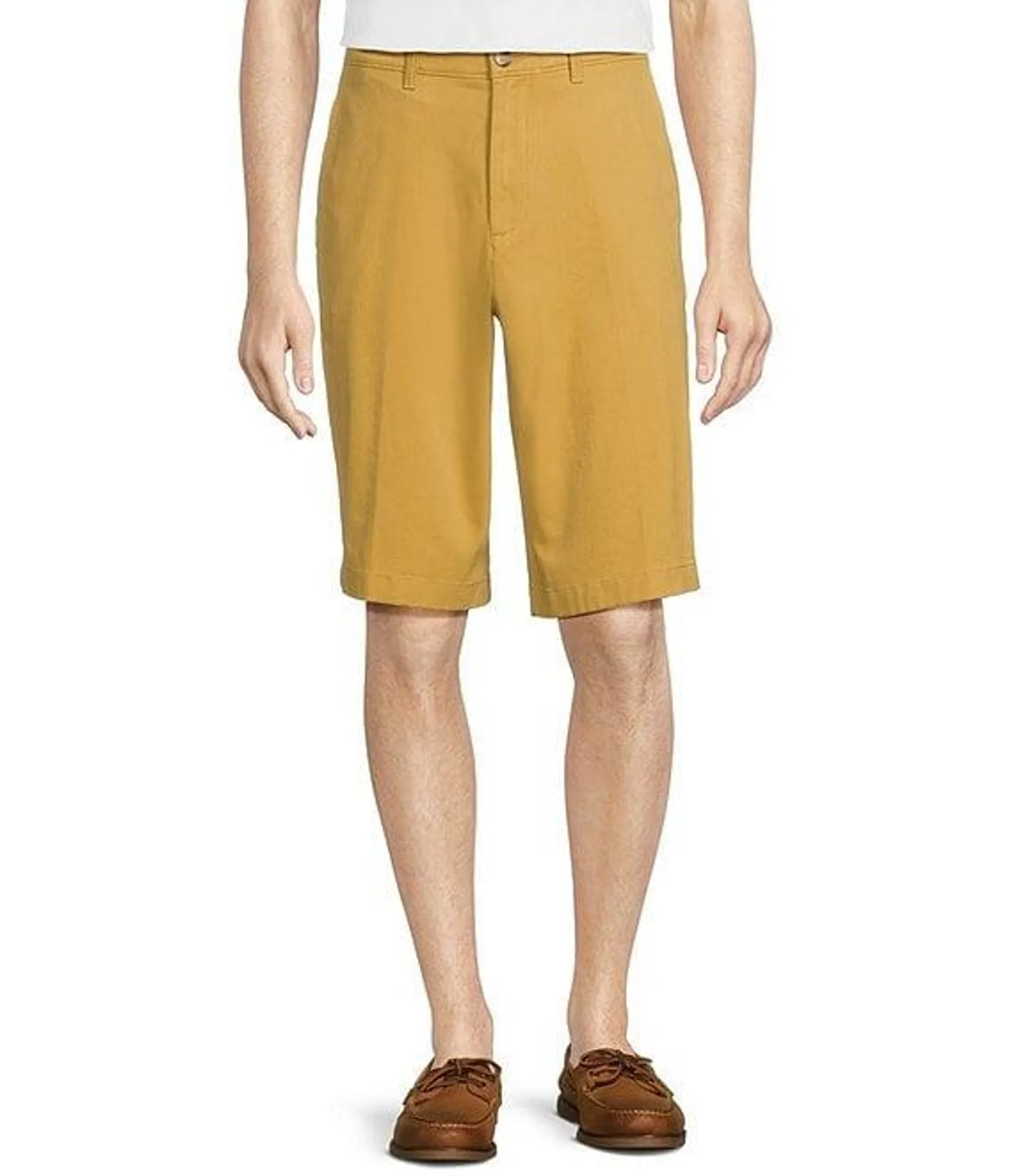 Casuals Classic Fit Flat Front Washed 13" Chino Shorts