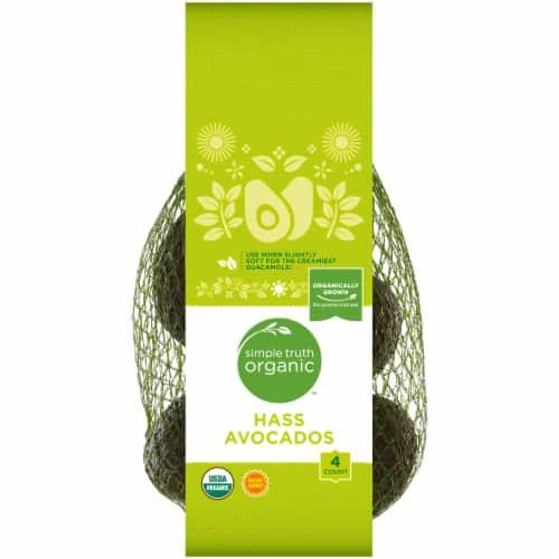 Simple Truth Organic™ Fresh Avocados in 4 Count Bag