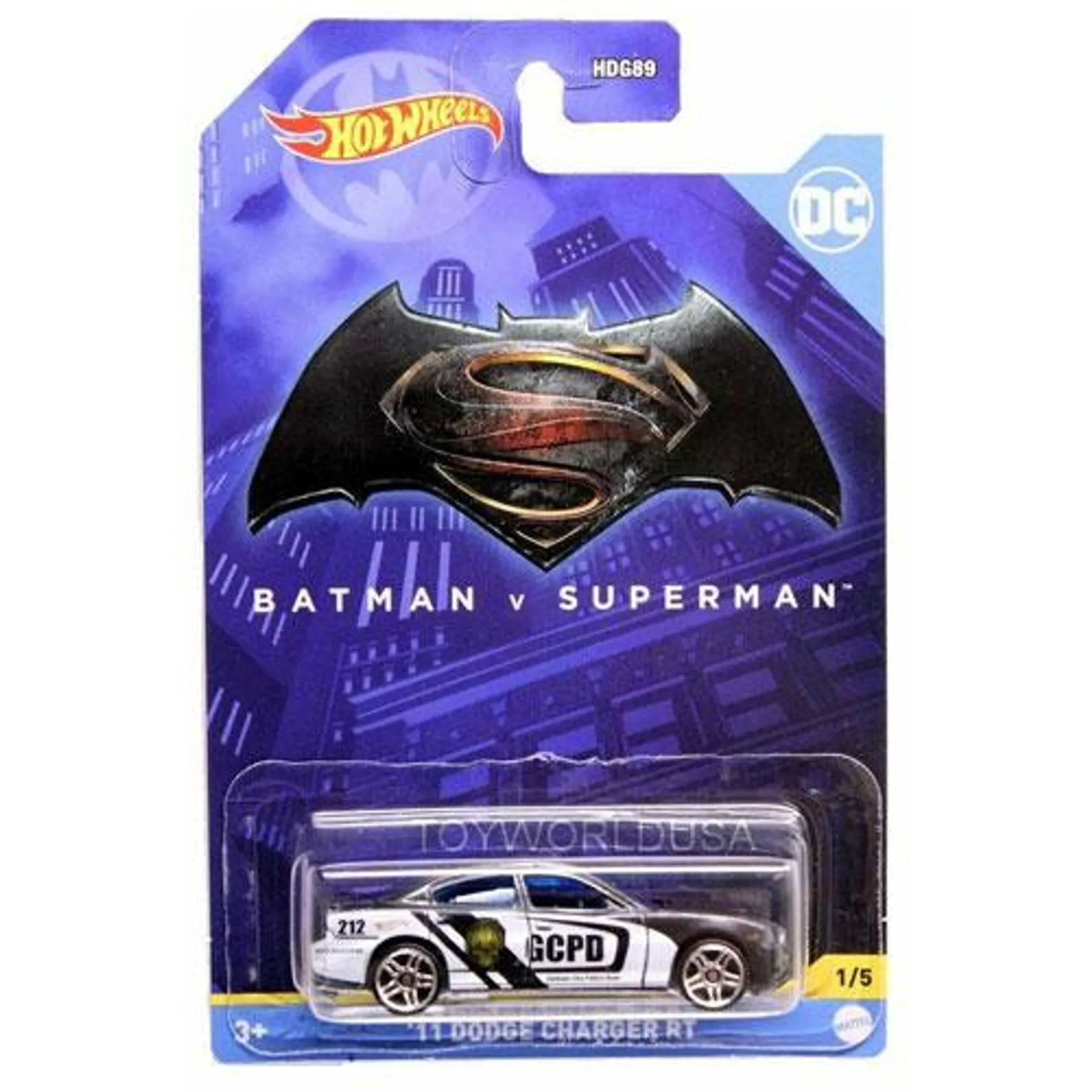 Mattel - Hot Wheels DC Comics Batman v Superman - '11 DODGE CHARGER RT (1/5)