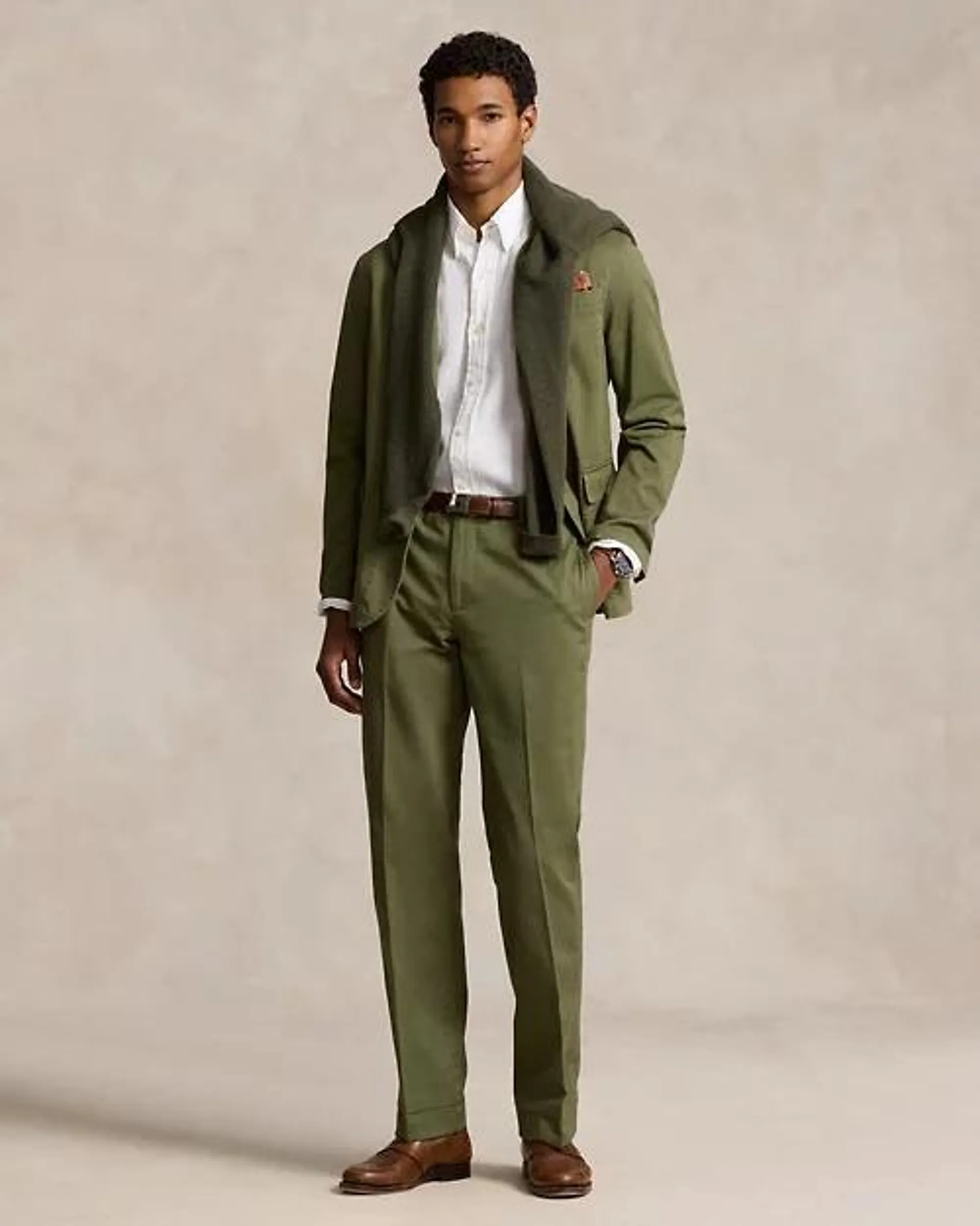 Washed Twill Suit Trouser