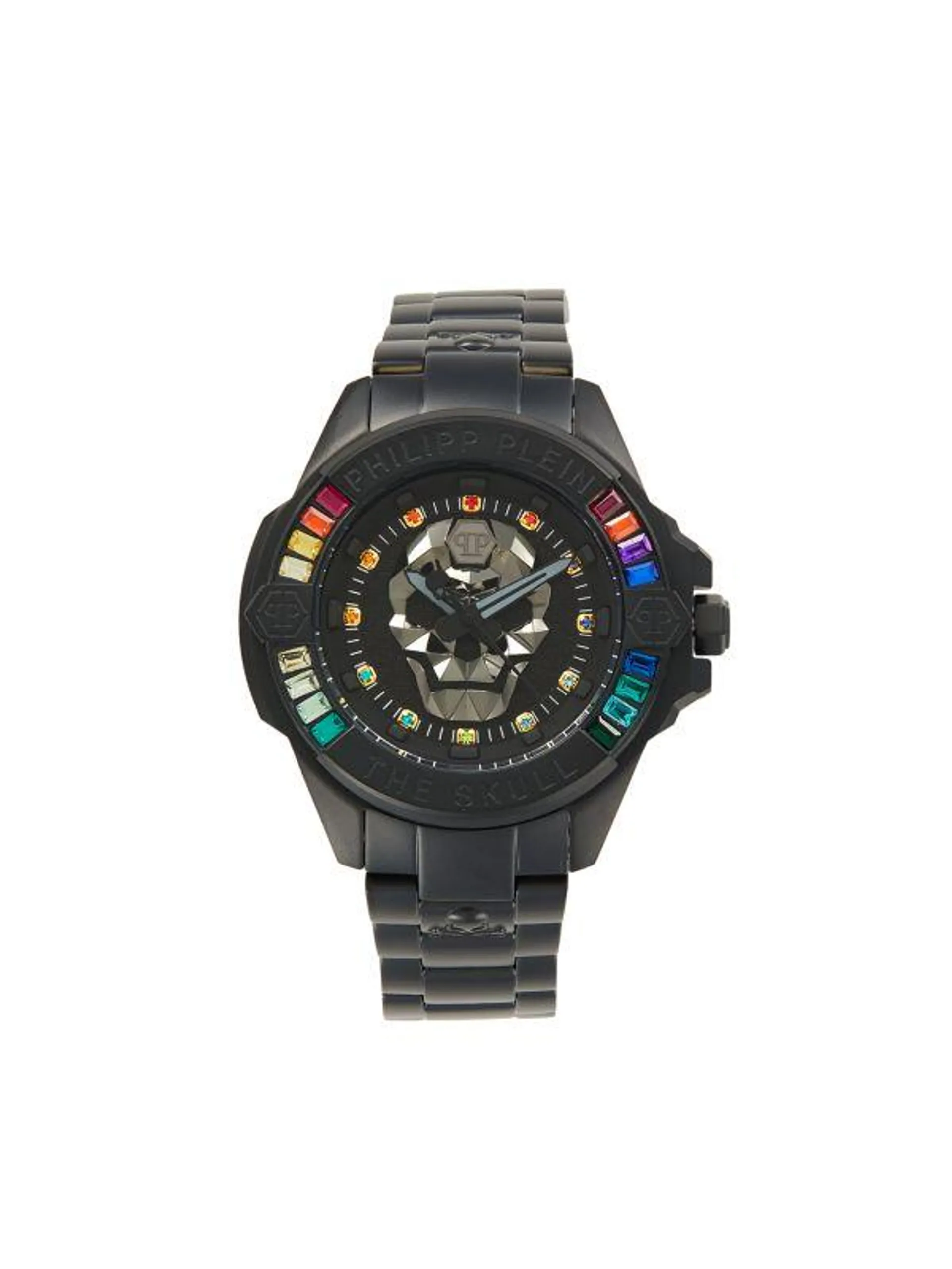 The $Kull Genderless 41MM IP Black Stainless Steel, Preciosa & Leo Crystal Watch