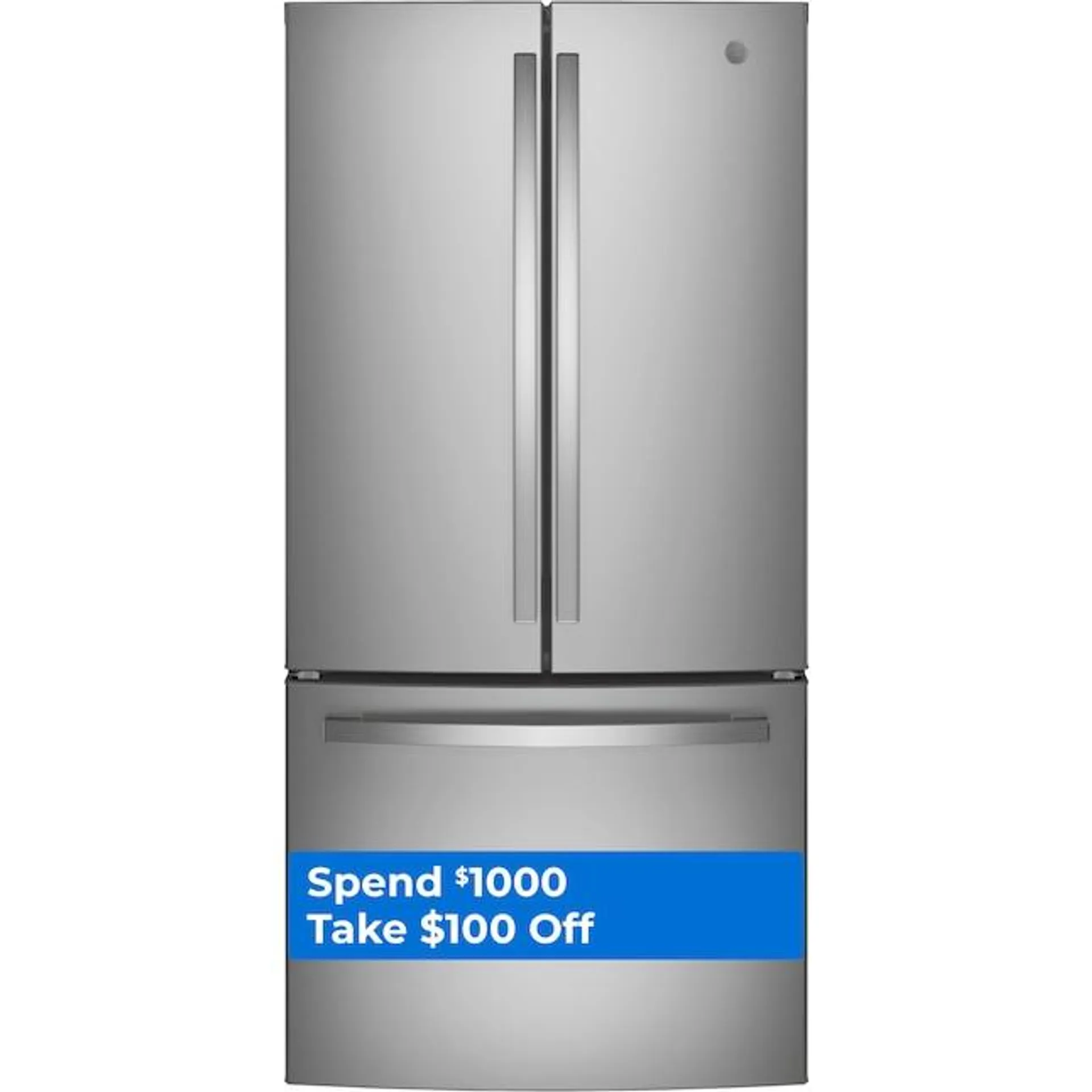 GE 24.8-cu ft French Door Refrigerator with Ice Maker and Water dispenser (Stainless Steel) ENERGY STAR