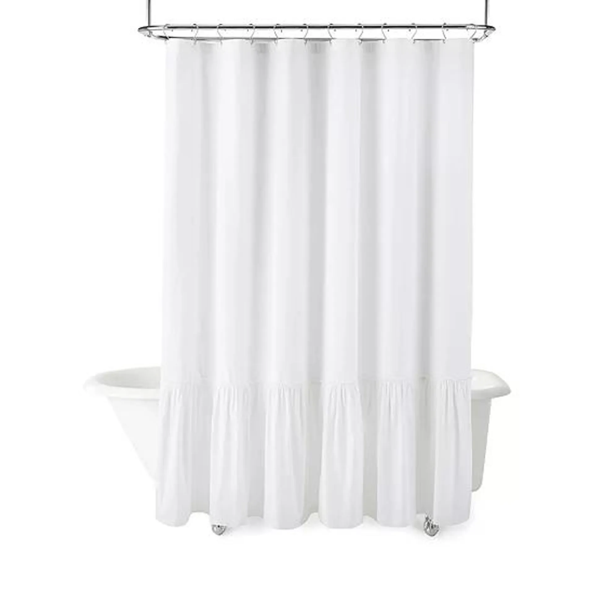 Linden Street Solid Ruffle Shower Curtain