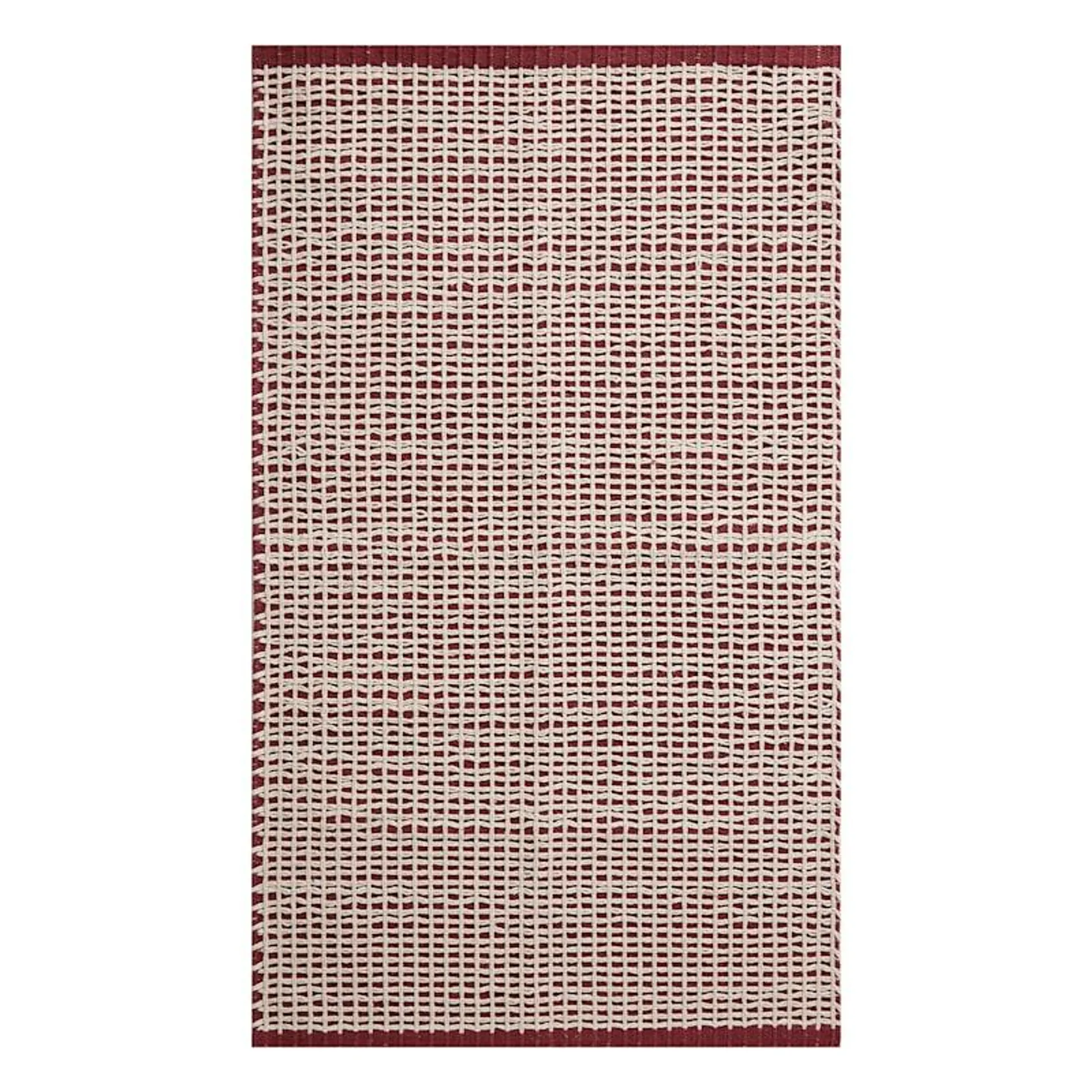 Lowell Red & White Accent Rug, 2x3