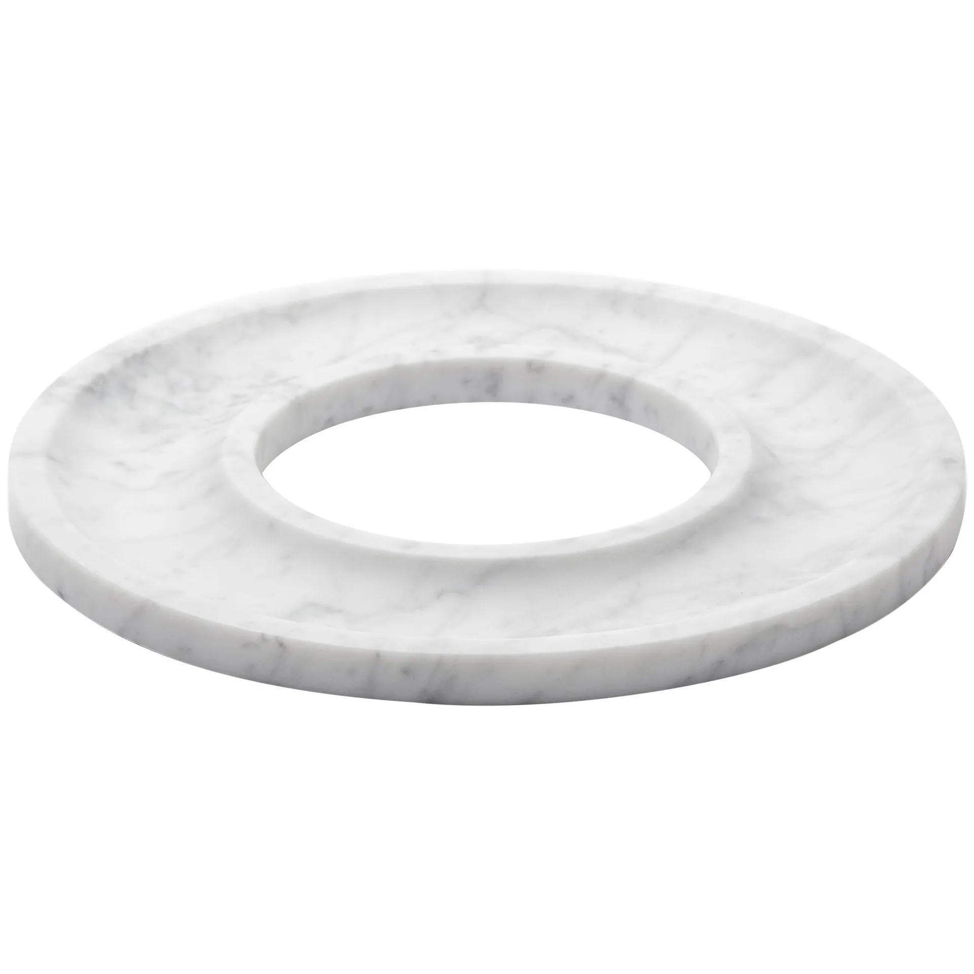 “Marblelous Ring Tray” White Carrara Marble Minimalist Tray by Aparentment