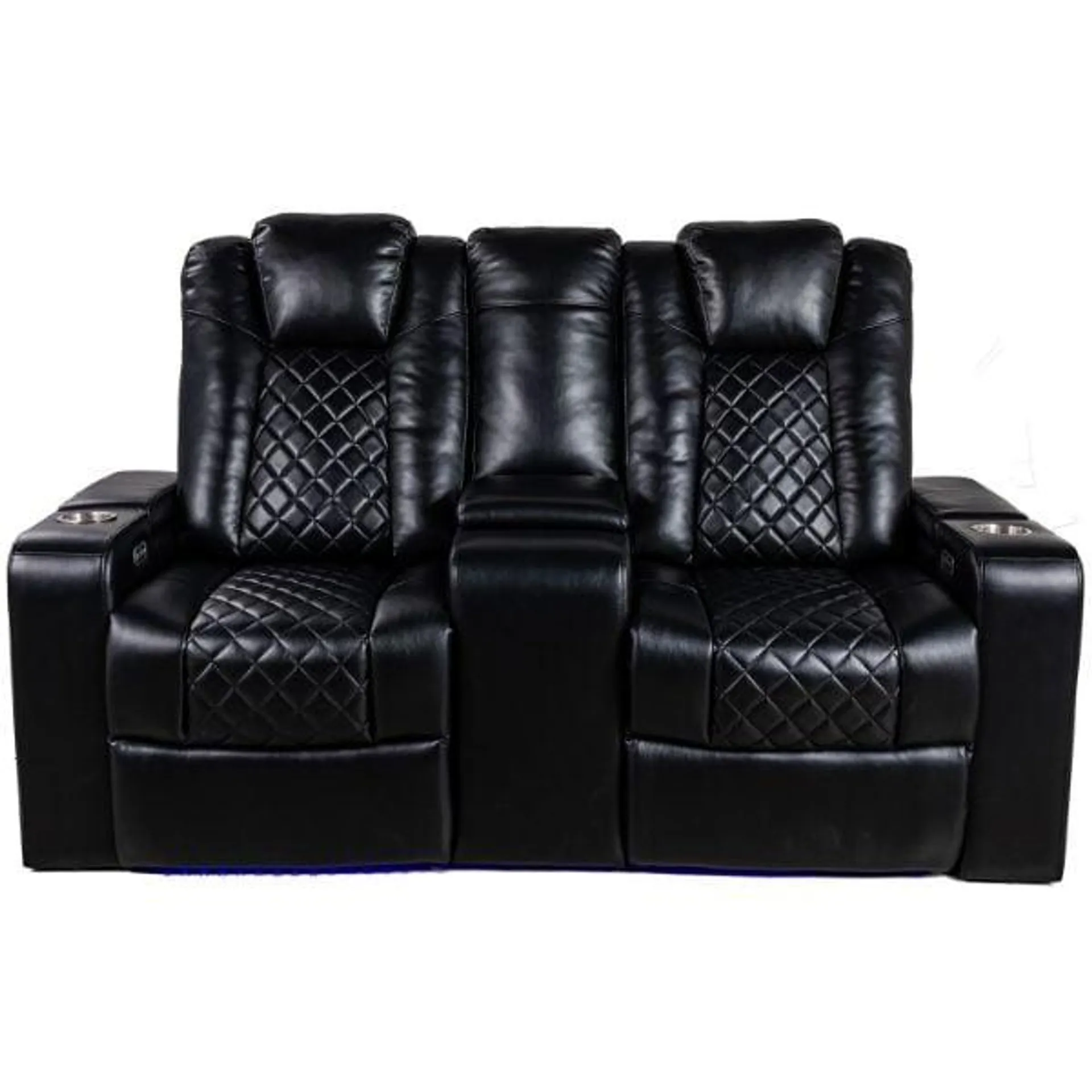 Savoy Dual Power Reclining Console Loveseat