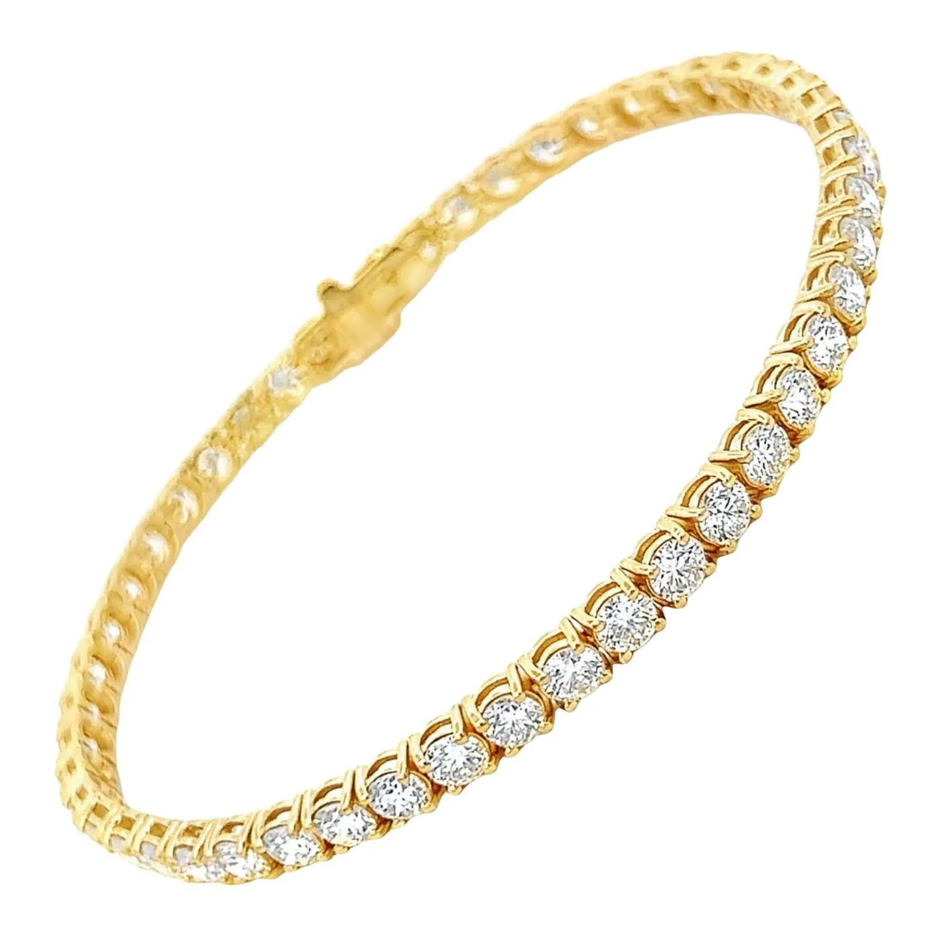 Alexander Beverly Hills 6.65ct Diamond Tennis Bracelet 18k Yellow Gold