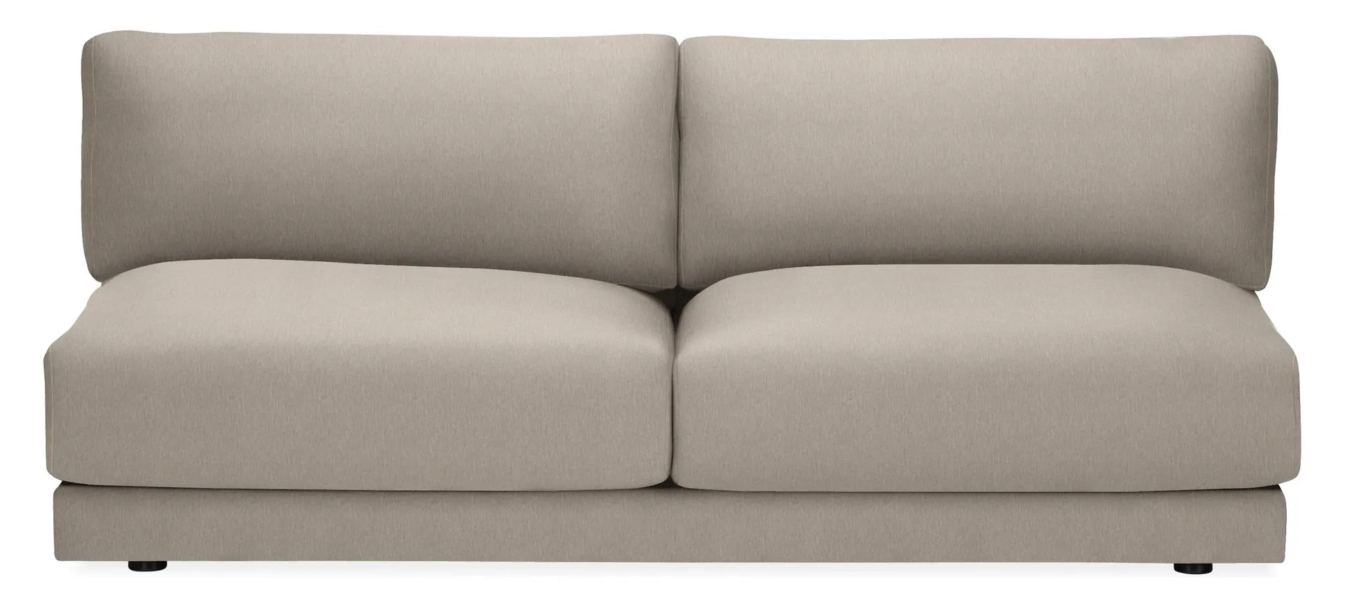 Clemens 66" Armless Loveseat in Flint Oatmeal