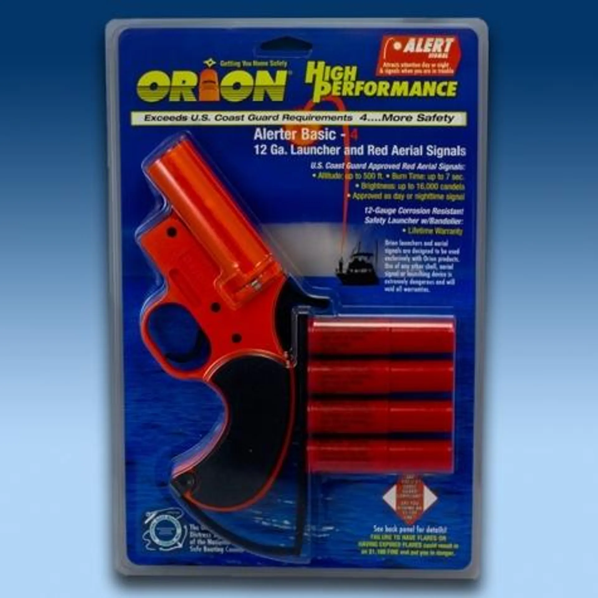 Orion Alerter Basic 4, 12 Gauge Launcher and Aerial Signals - 4 Pack