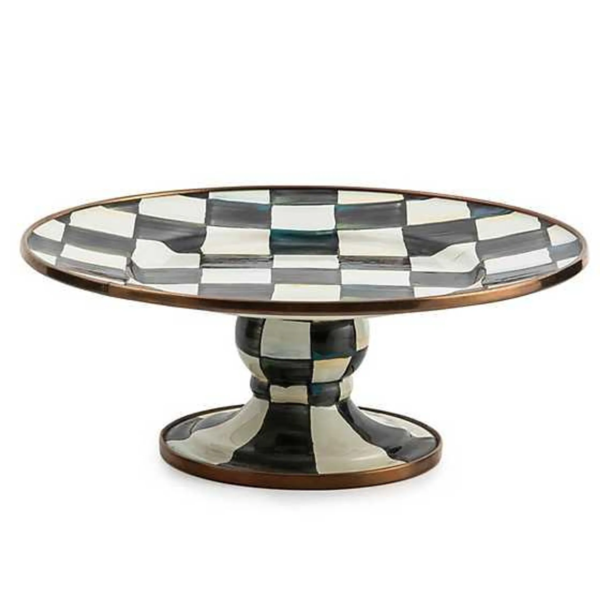 Courtly Check Mini Pedestal Platter