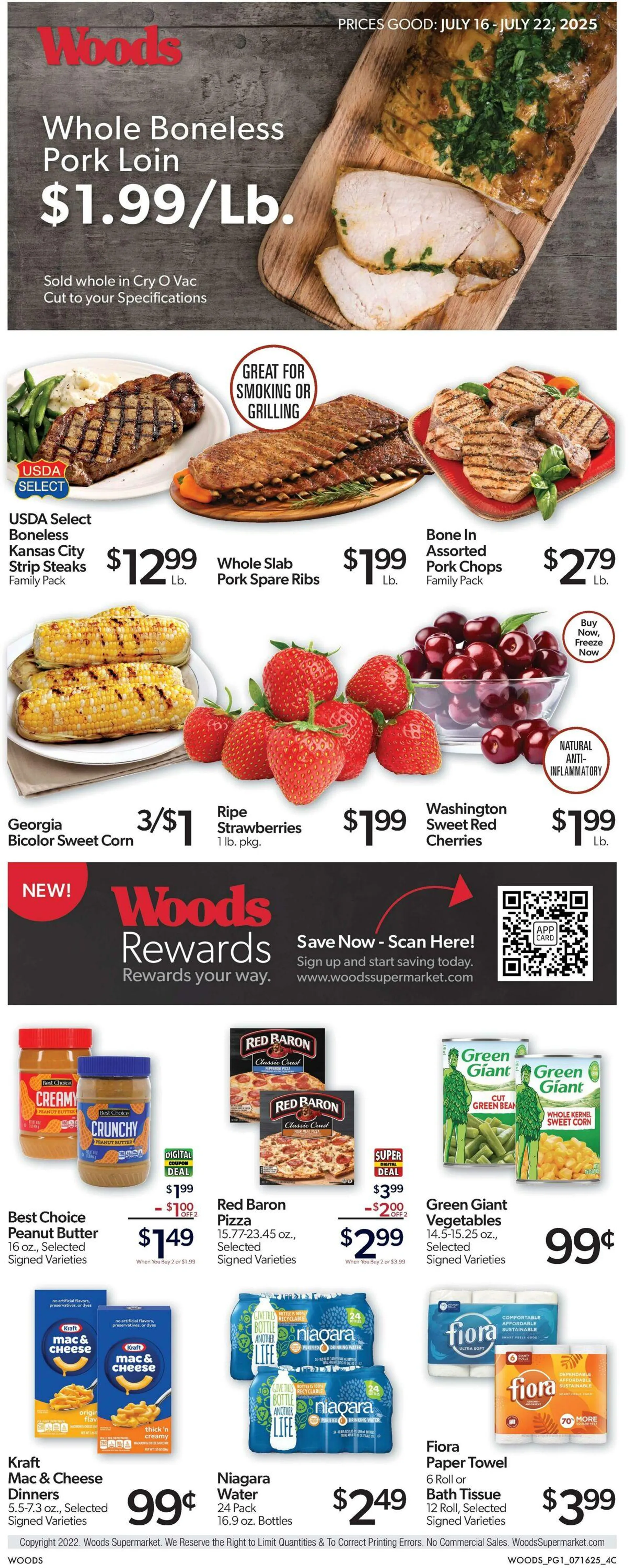 Weekly ad Woods Supermarket from July 16 to July 22 2025 - Page 1