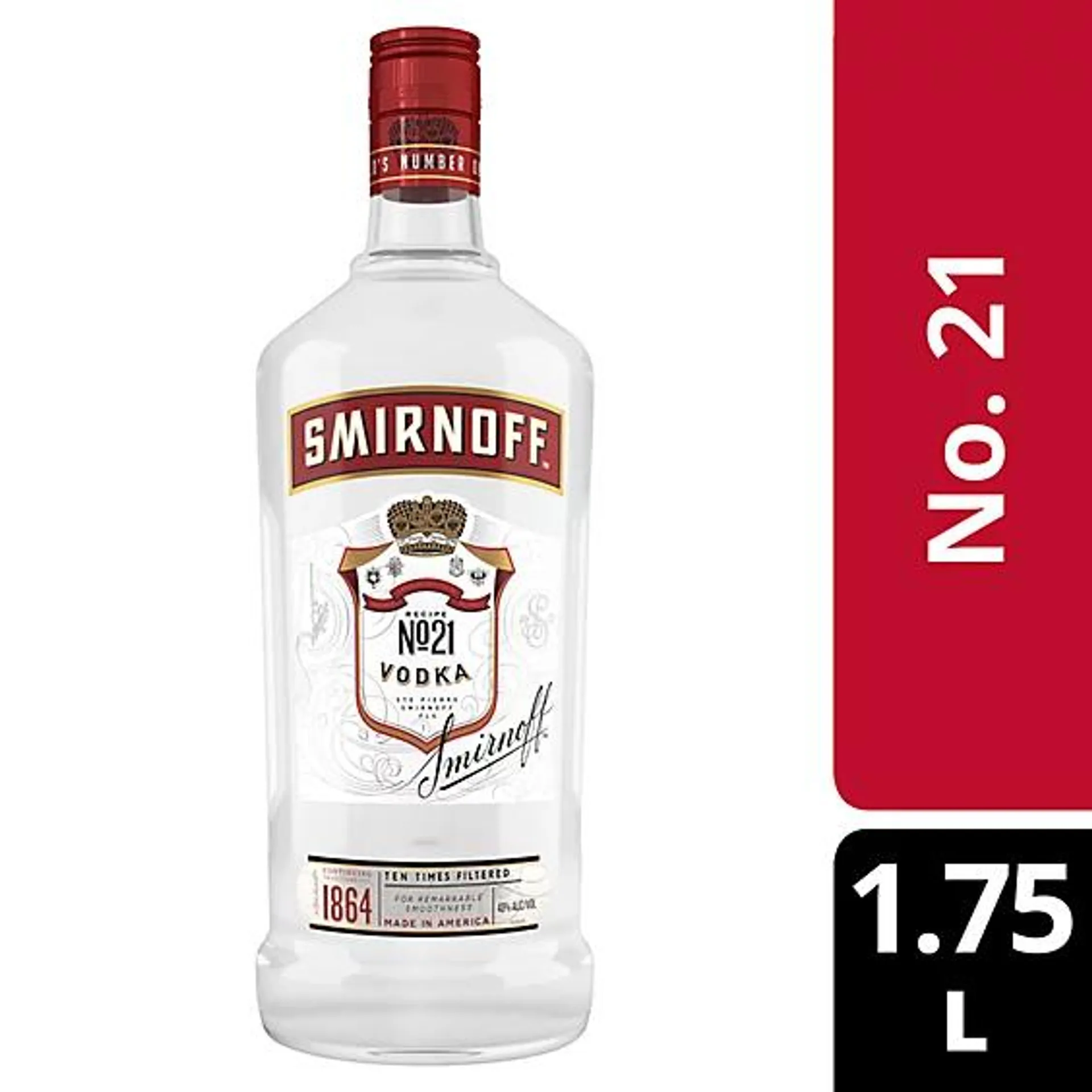 Smirnoff No. 21 Award Winning Vodka Bottle - 1.75 Liter