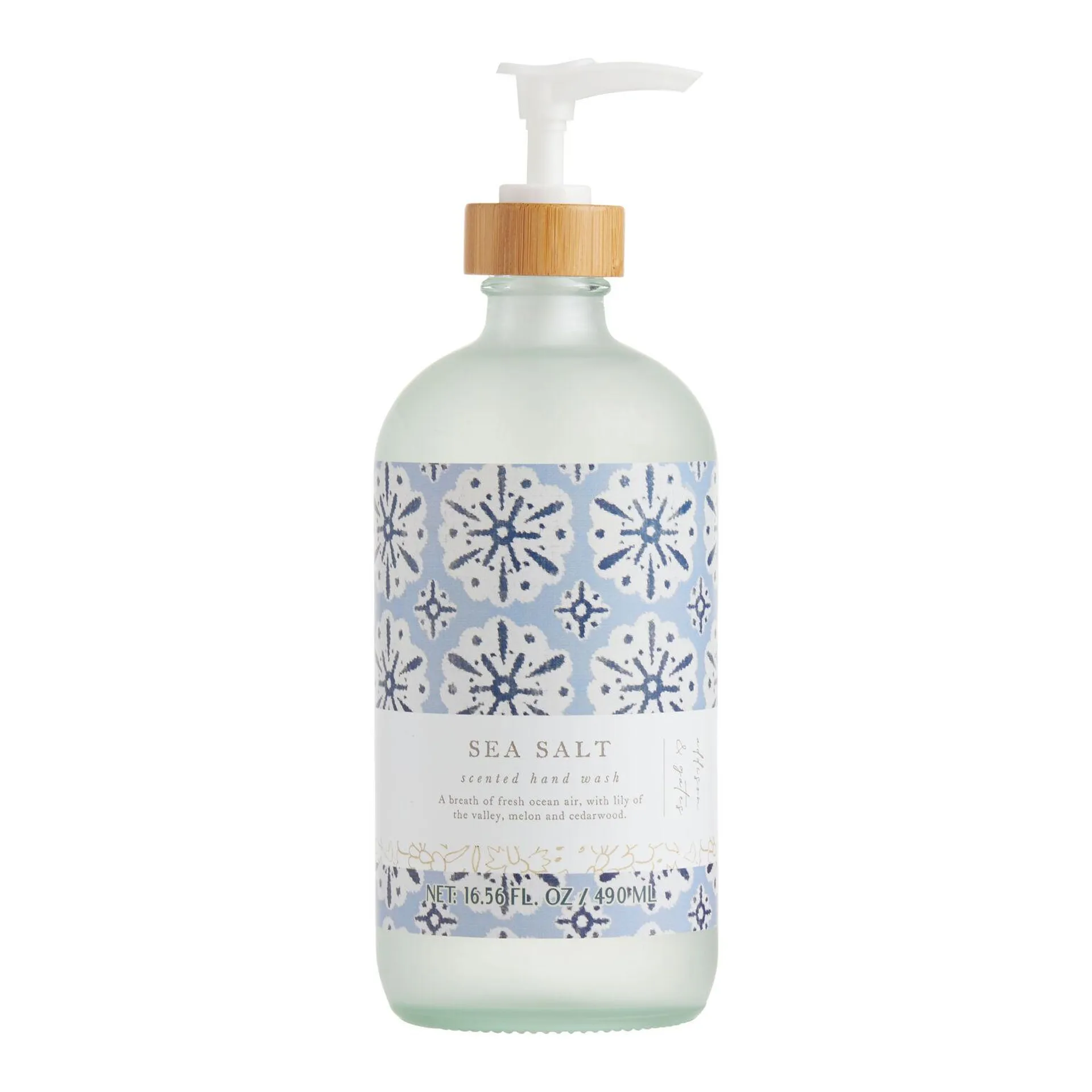 A&G Block Print Sea Salt Liquid Hand Soap