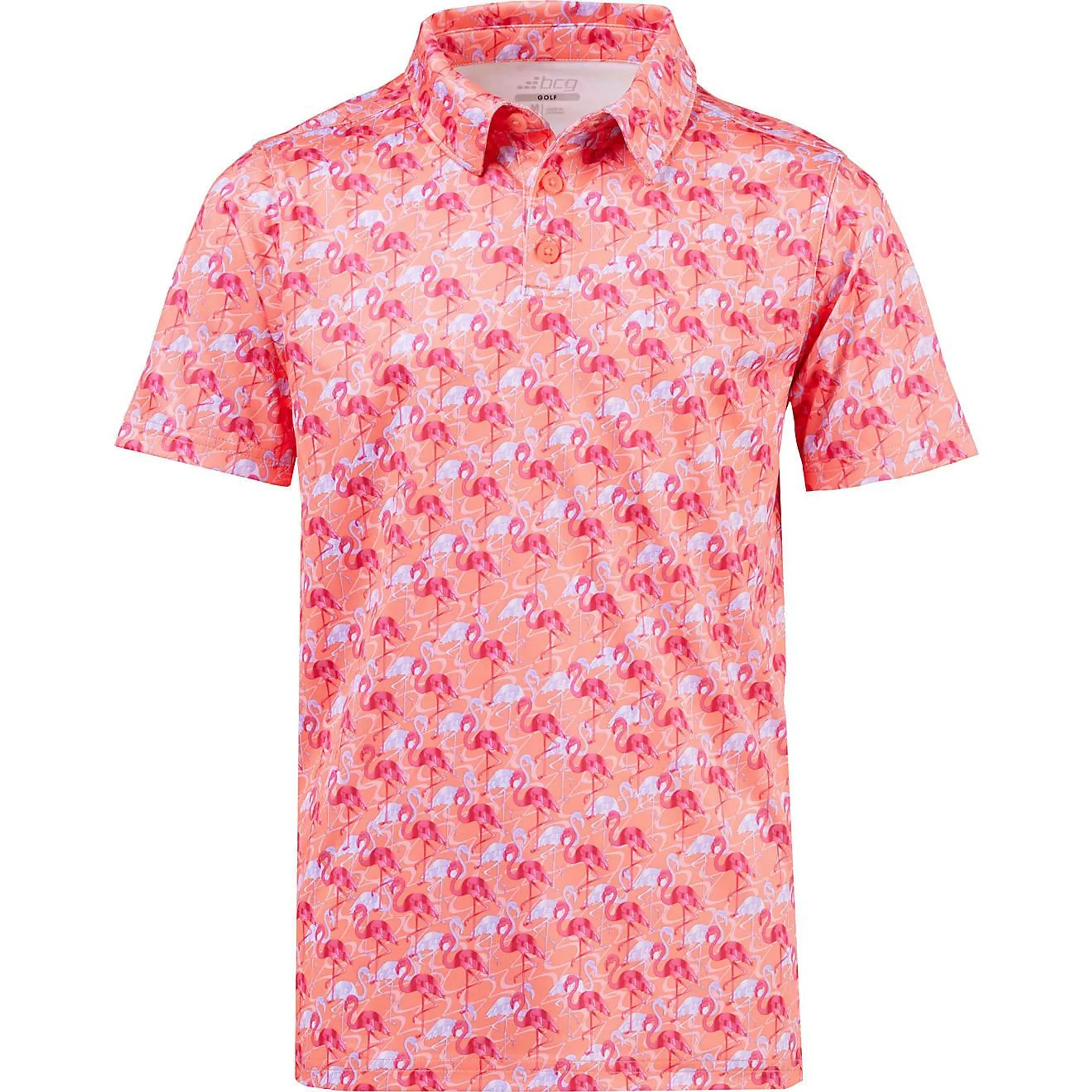 BCG Boys' Golf Flamingo Polo Shirt