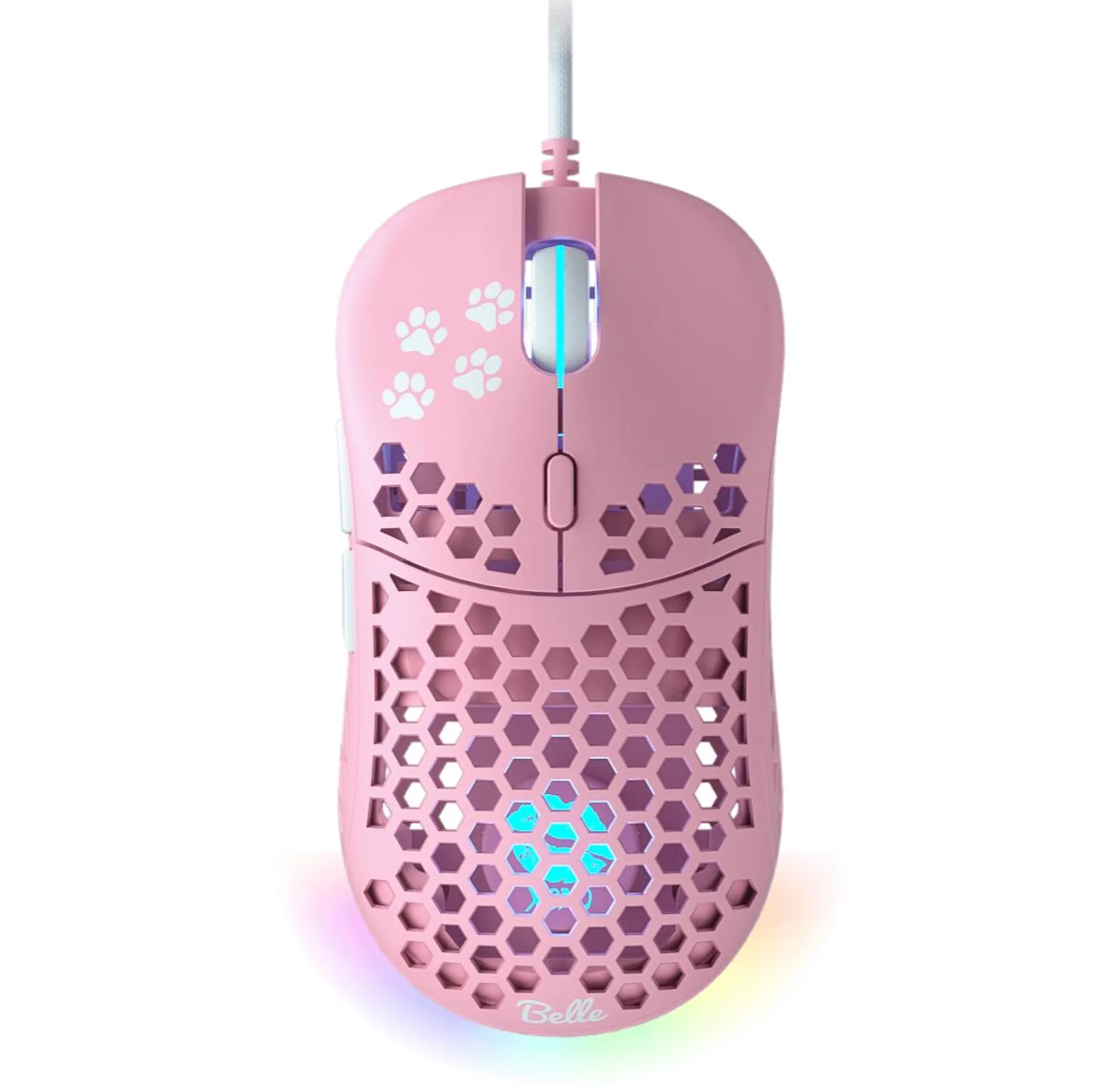 Belle Delphine X Ghost M1 UltraLight Gaming Mouse - Kitty Pink