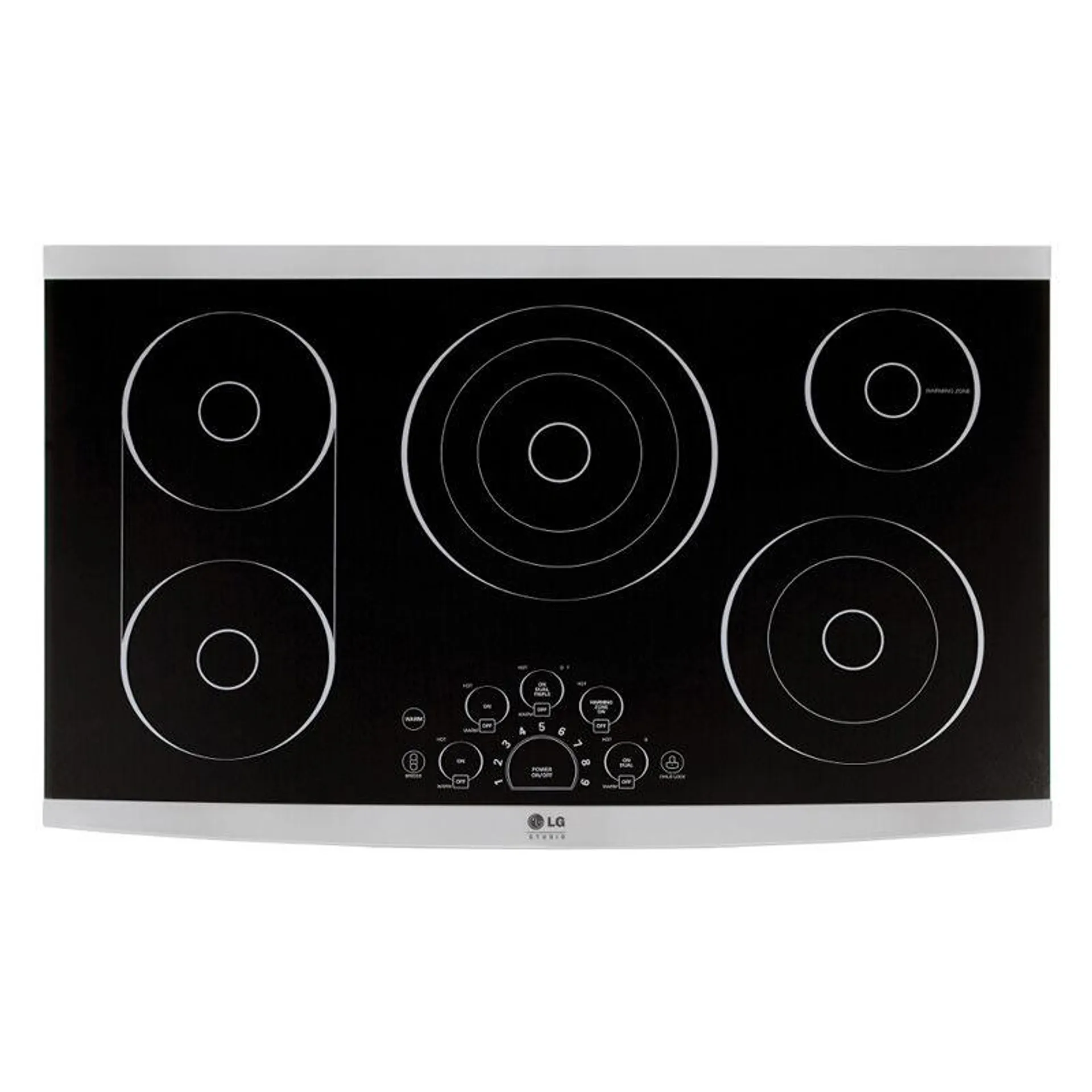 LG Studio 36 in. Electric Cooktop with 5 Smoothtop Burners - Stainless Steel