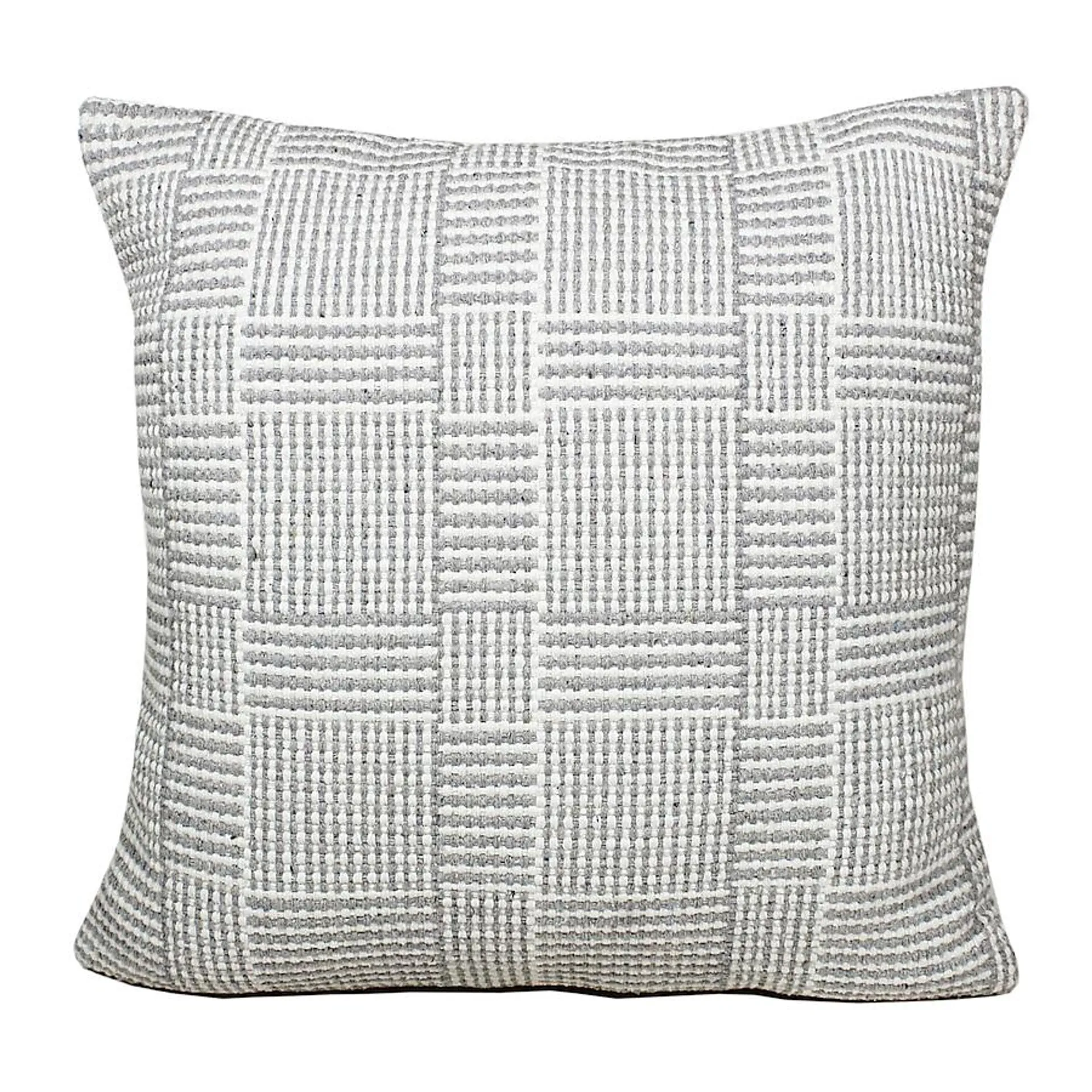 LR Home Drew 20-in x 20-in Gray/White Indoor Decorative Pillow