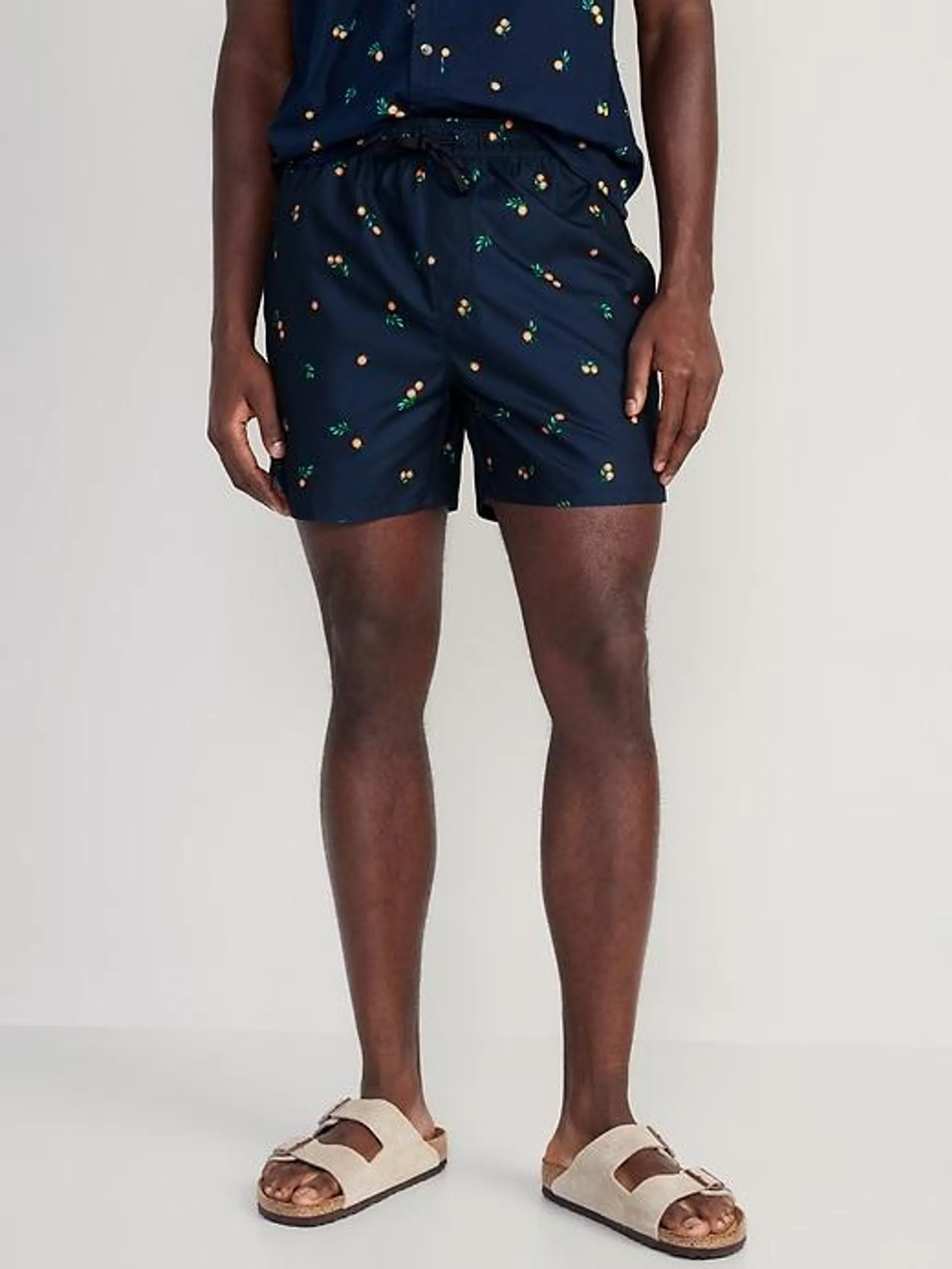 Printed Swim Trunks -- 5-inch inseam