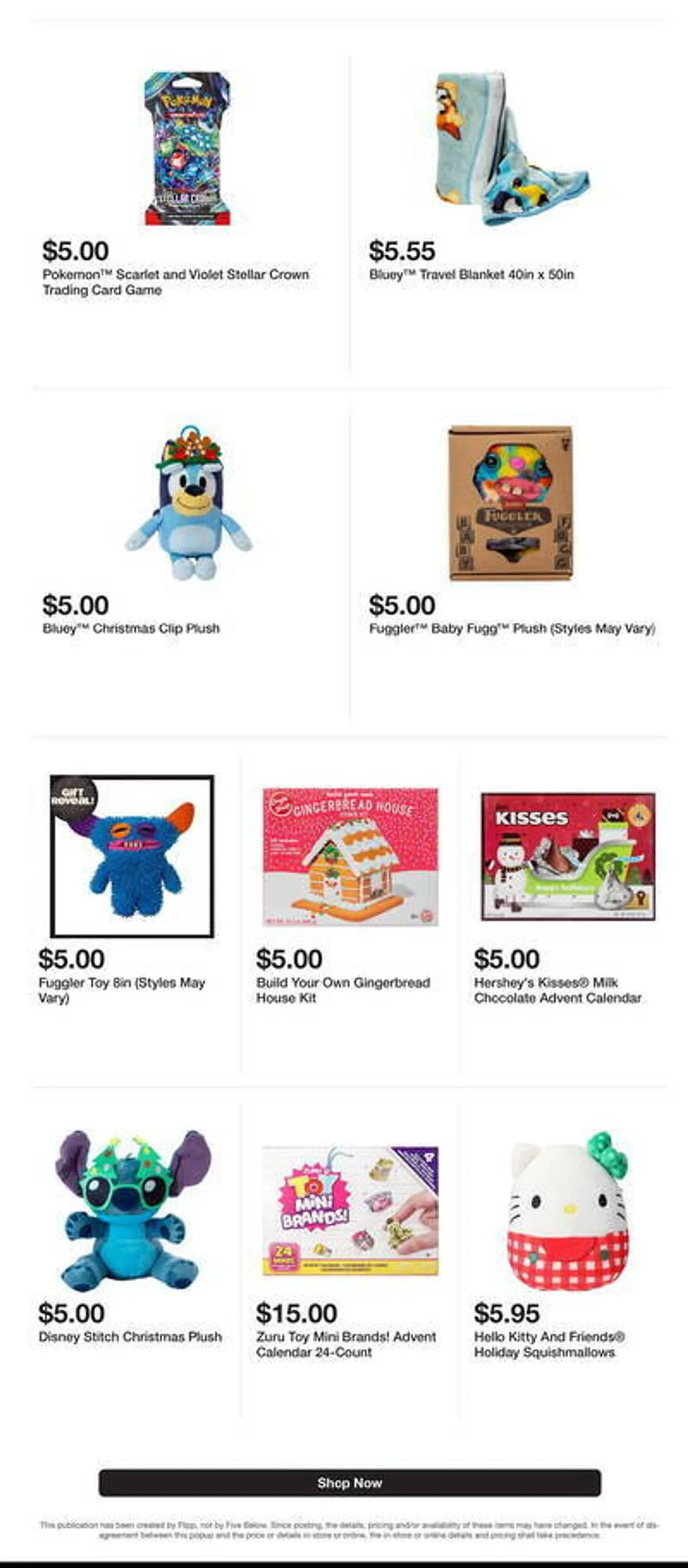 Weekly ad Five Below Weekly Ad from December 6 to December 12 2024 - Page 3