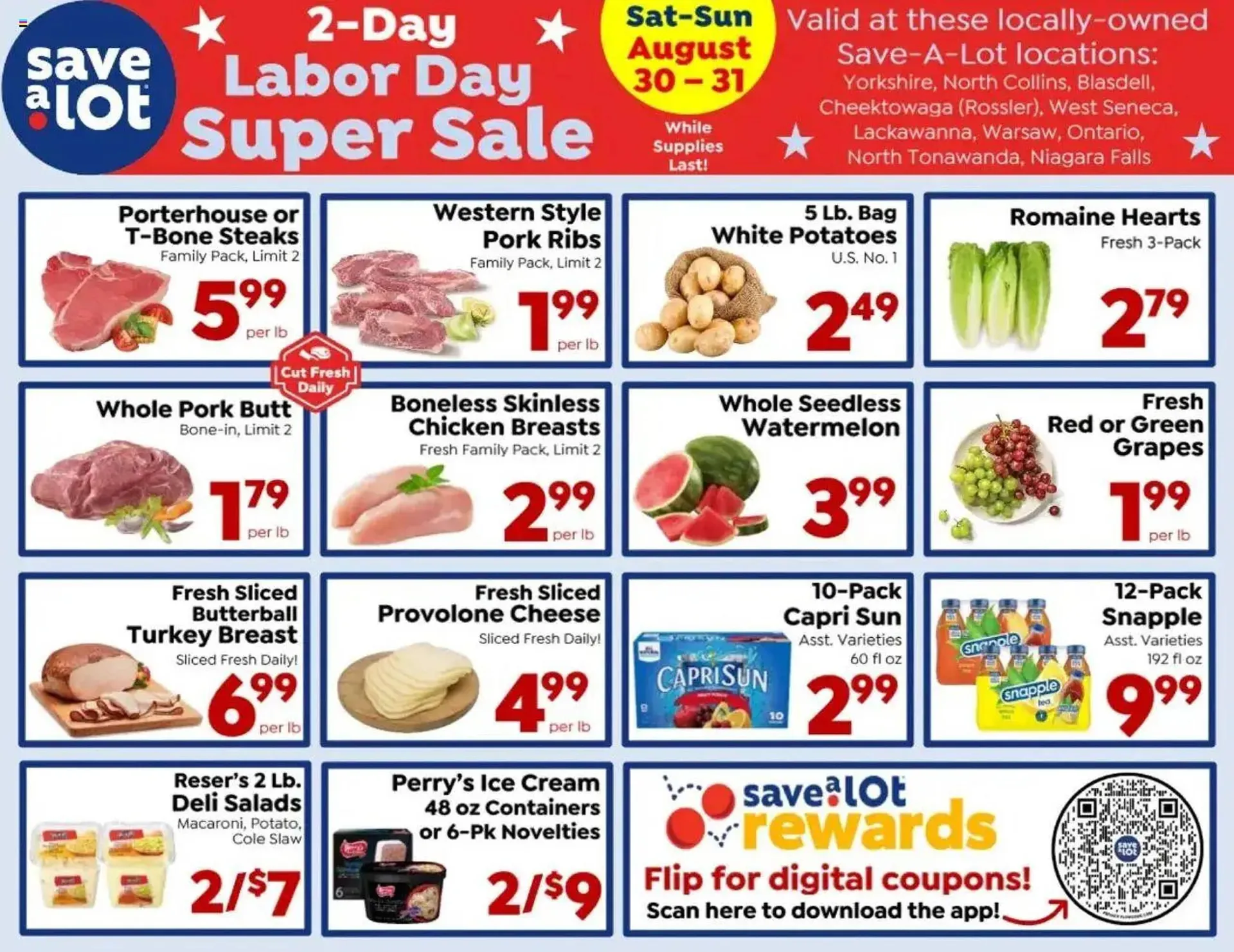 Weekly ad Save a Lot Weekly Ad from August 25 to September 1 2025 - Page 1