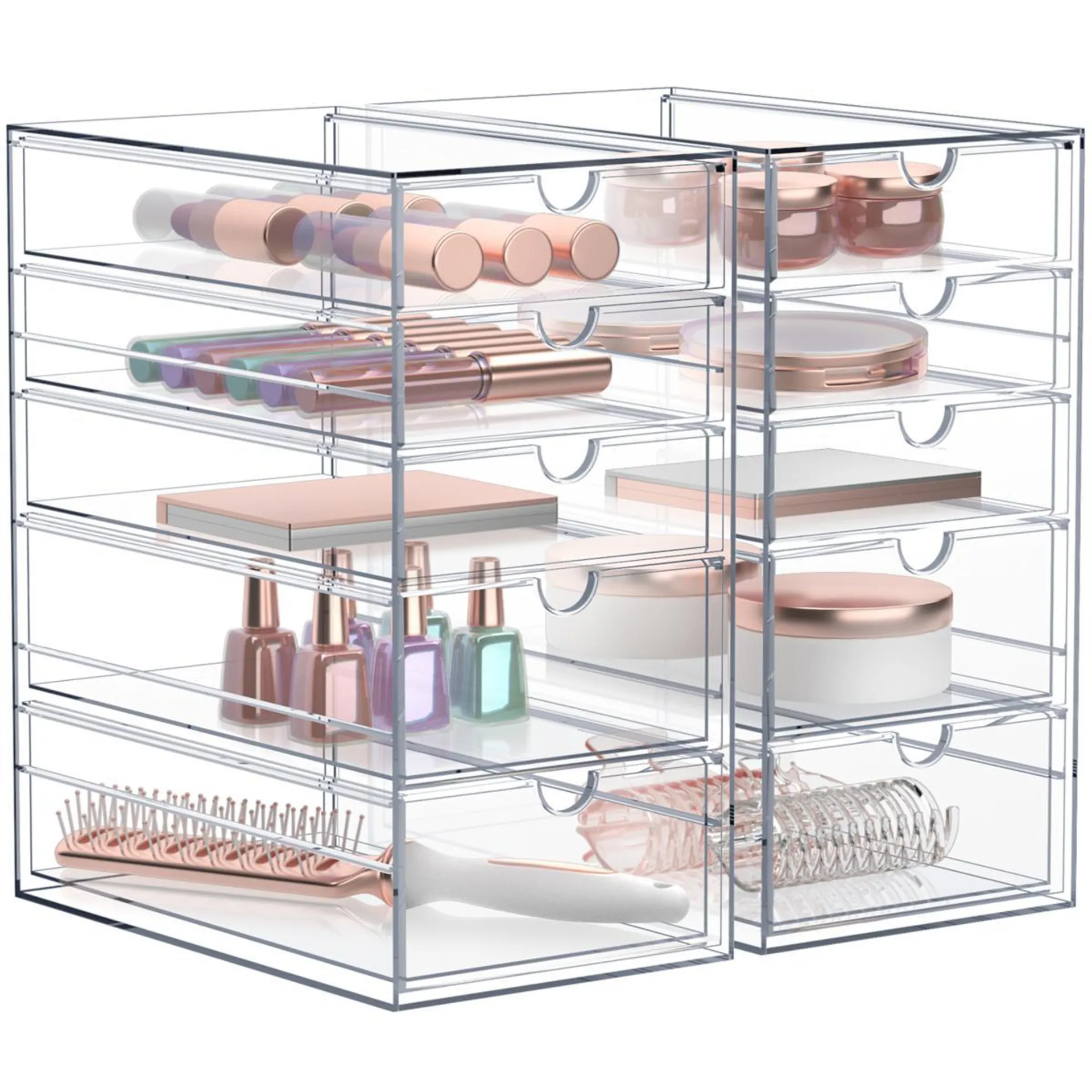 Sorbus 2-pk Makeup Organizers with 10 Drawers