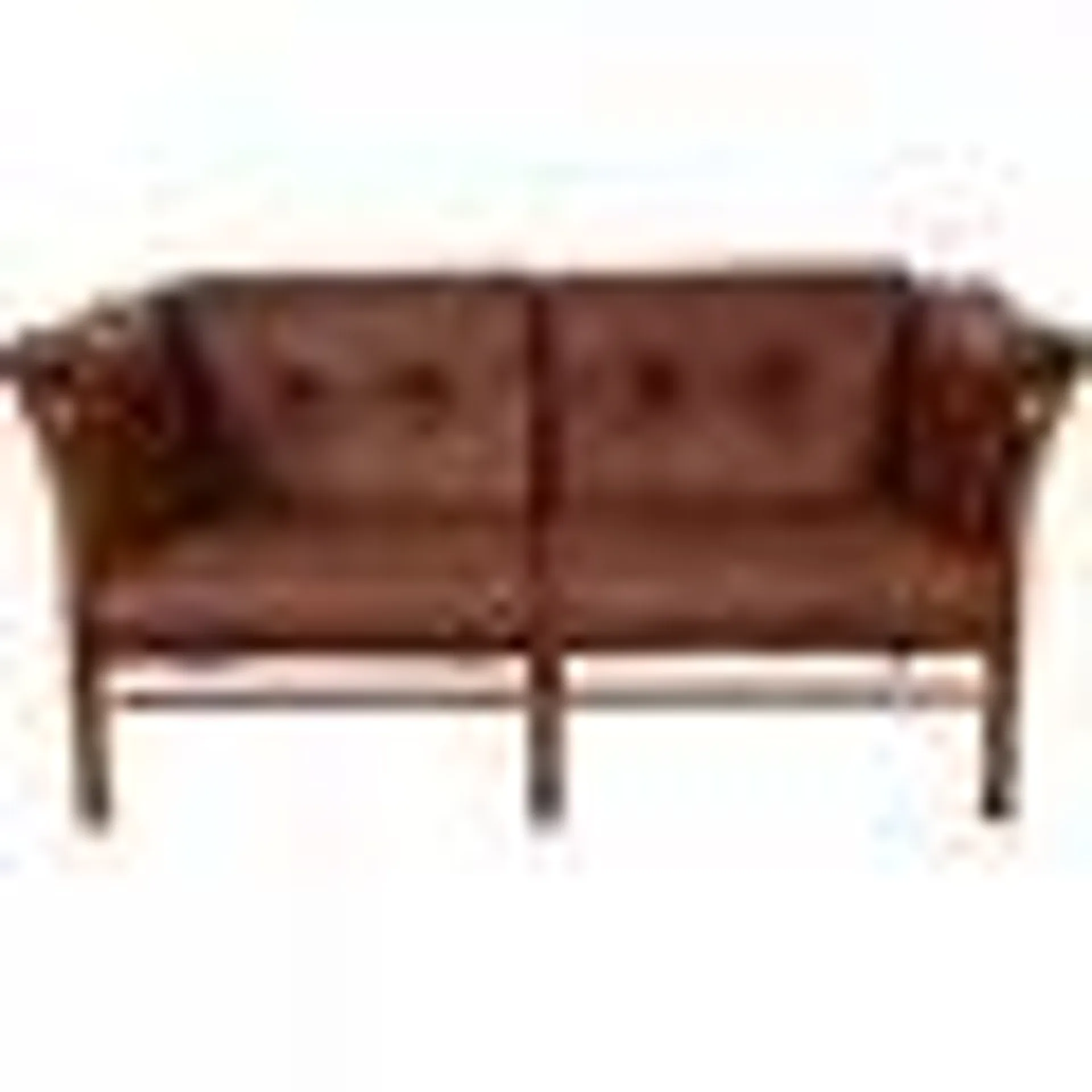 2 Seater Indra Sofa in Brown Leather by Arne Norell, 1970s