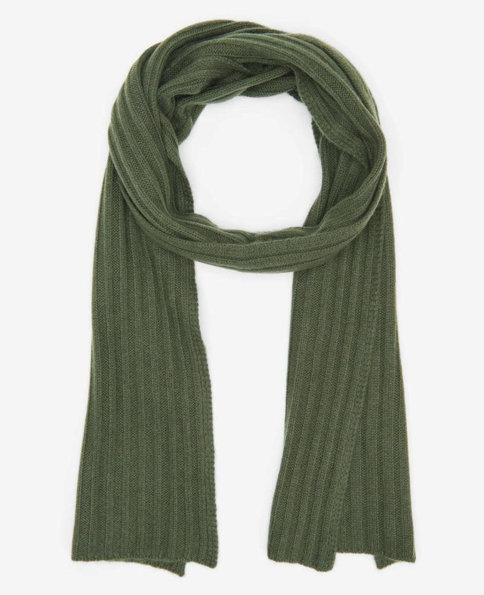 Site Exclusive! Rib Knit Wool Cashmere Scarf