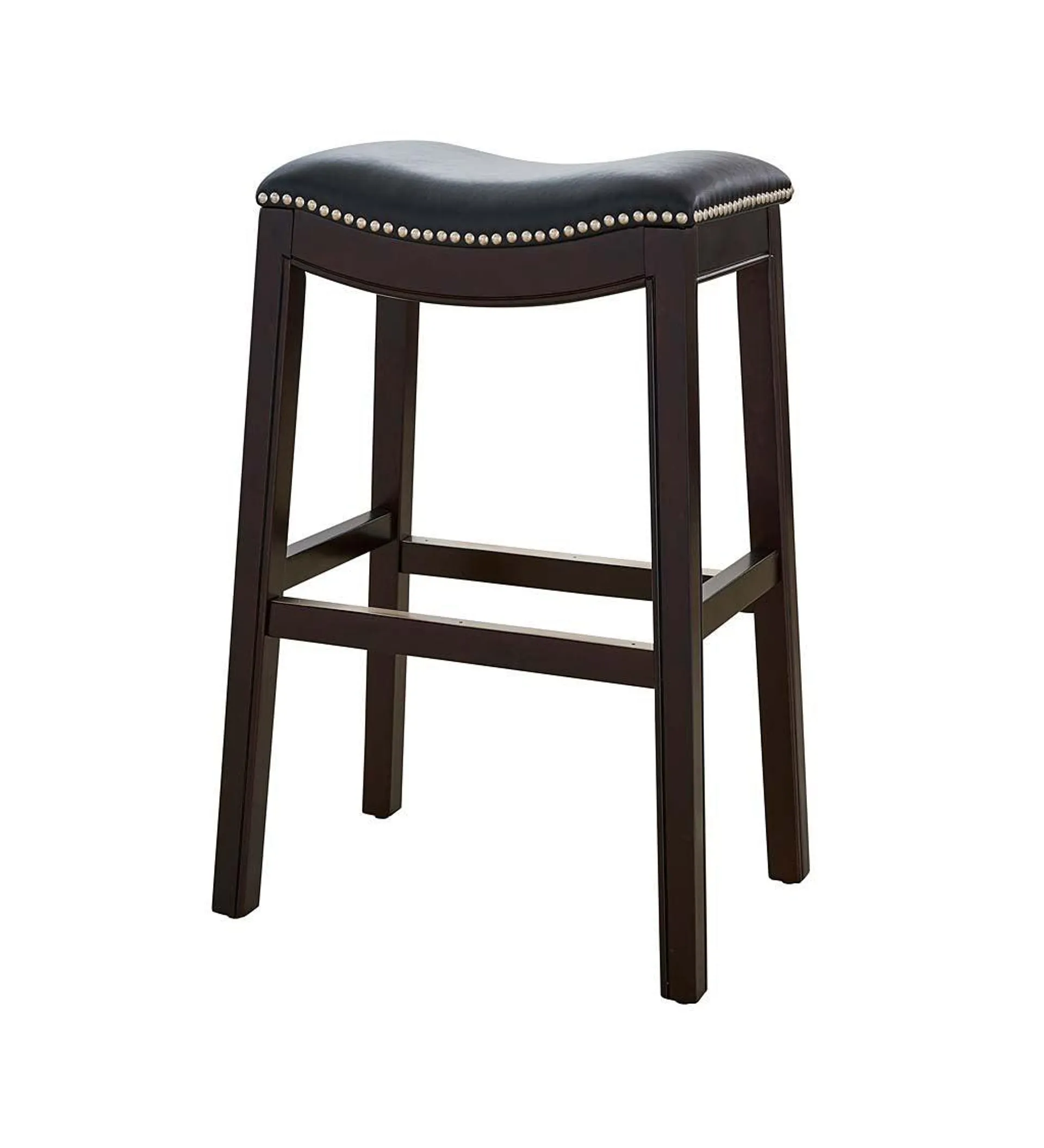 Lena Tall Saddle Seat Barstool - Black