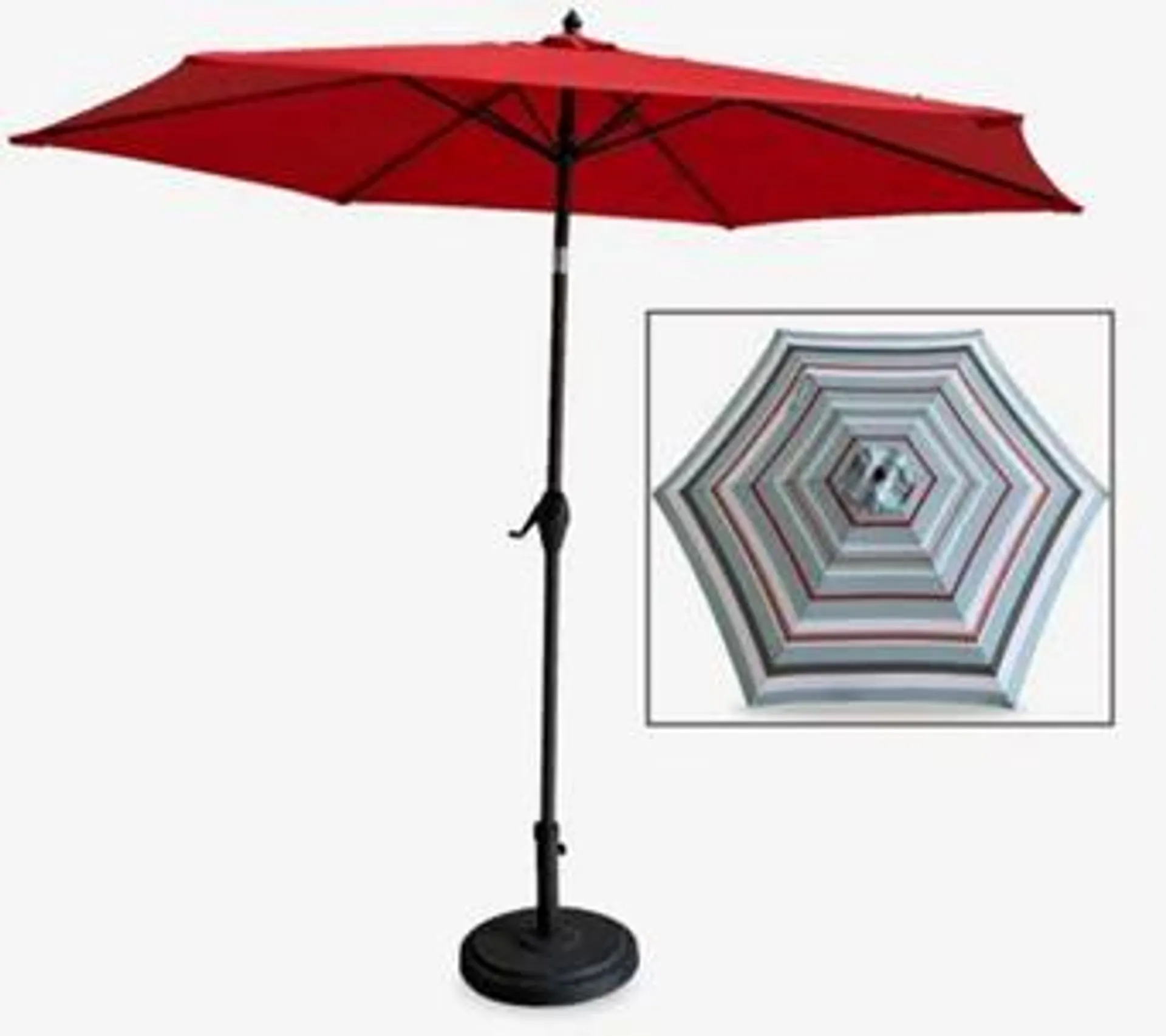 ATLeisure 9' EZ Tilt Patio Umbrella with 2 Canopies and Cover