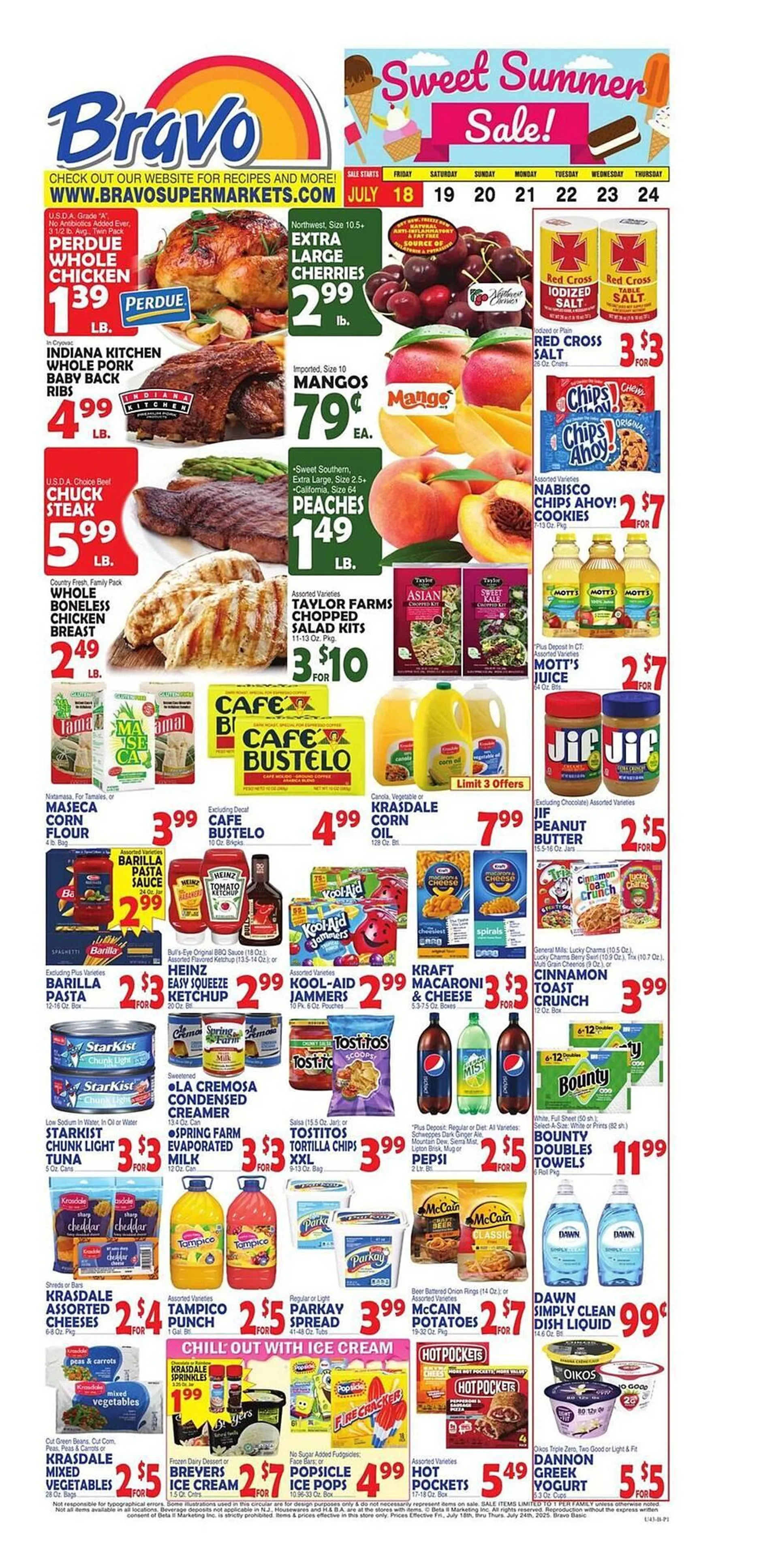 Weekly ad Bravo Supermarkets Weekly Ad from July 18 to July 24 2025 - Page 1