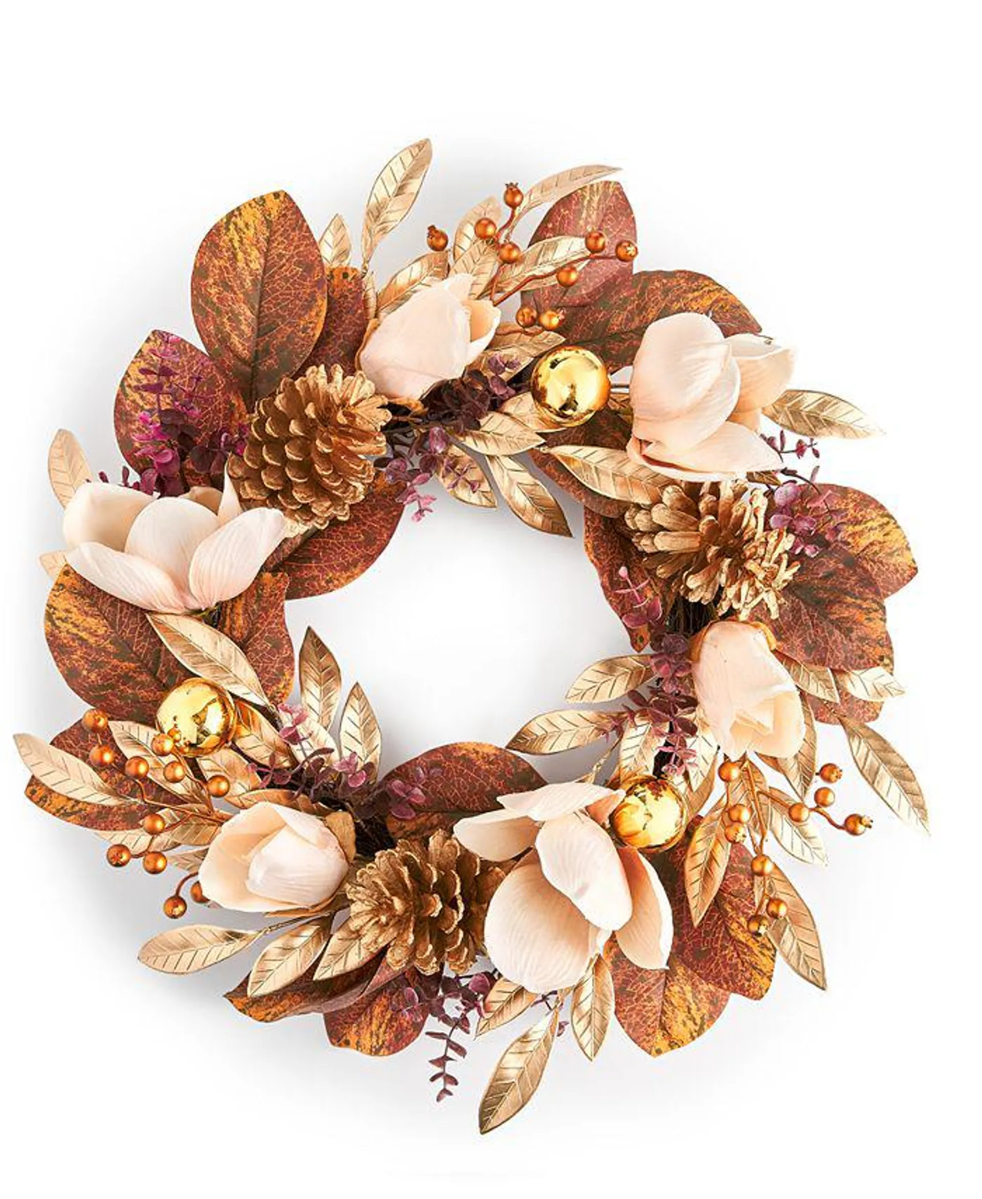 Gilded Full Floral Wreath, Created for Macy's