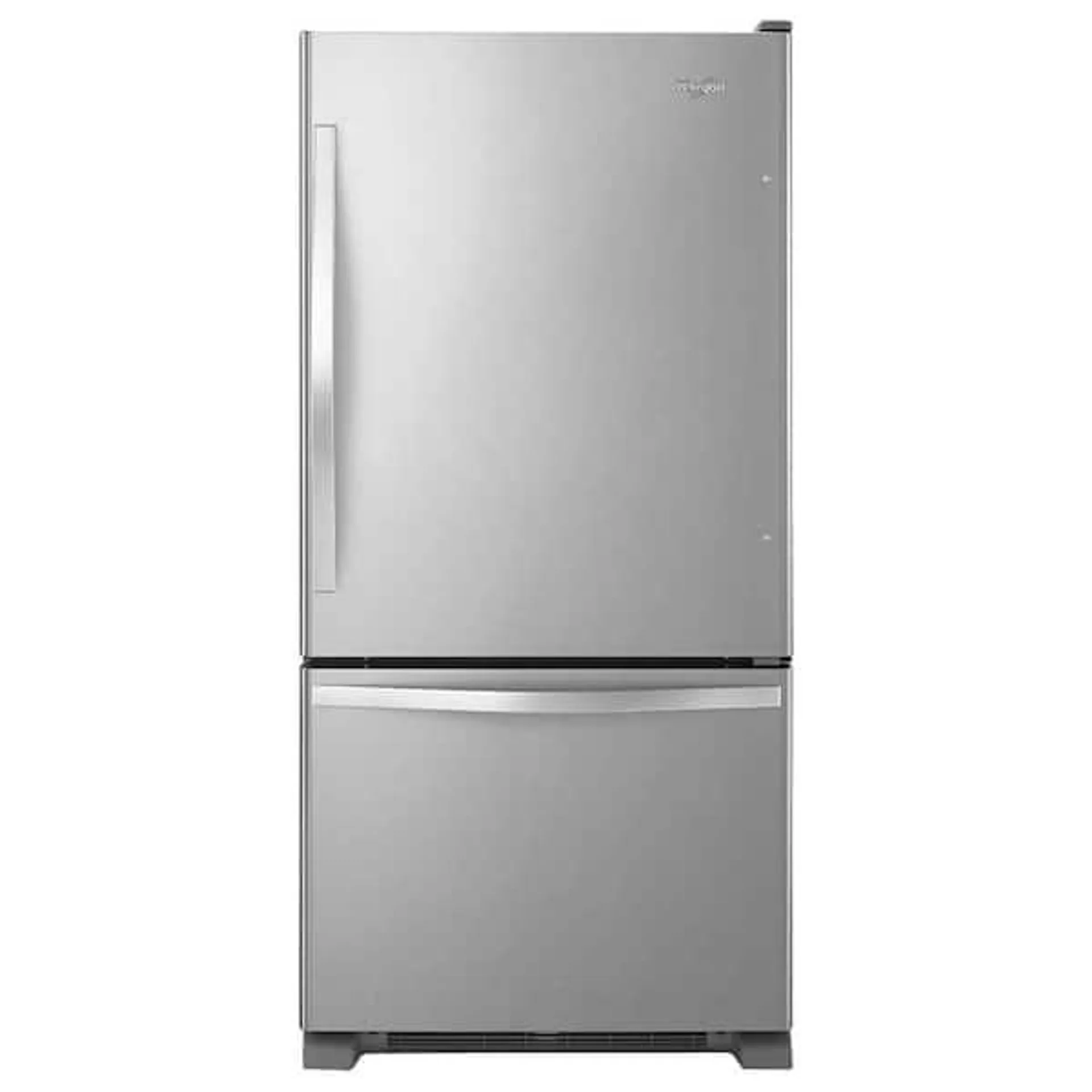 22 cu. ft. Bottom Freezer Refrigerator in Stainless Steel with Spill Guard Glass Shelves