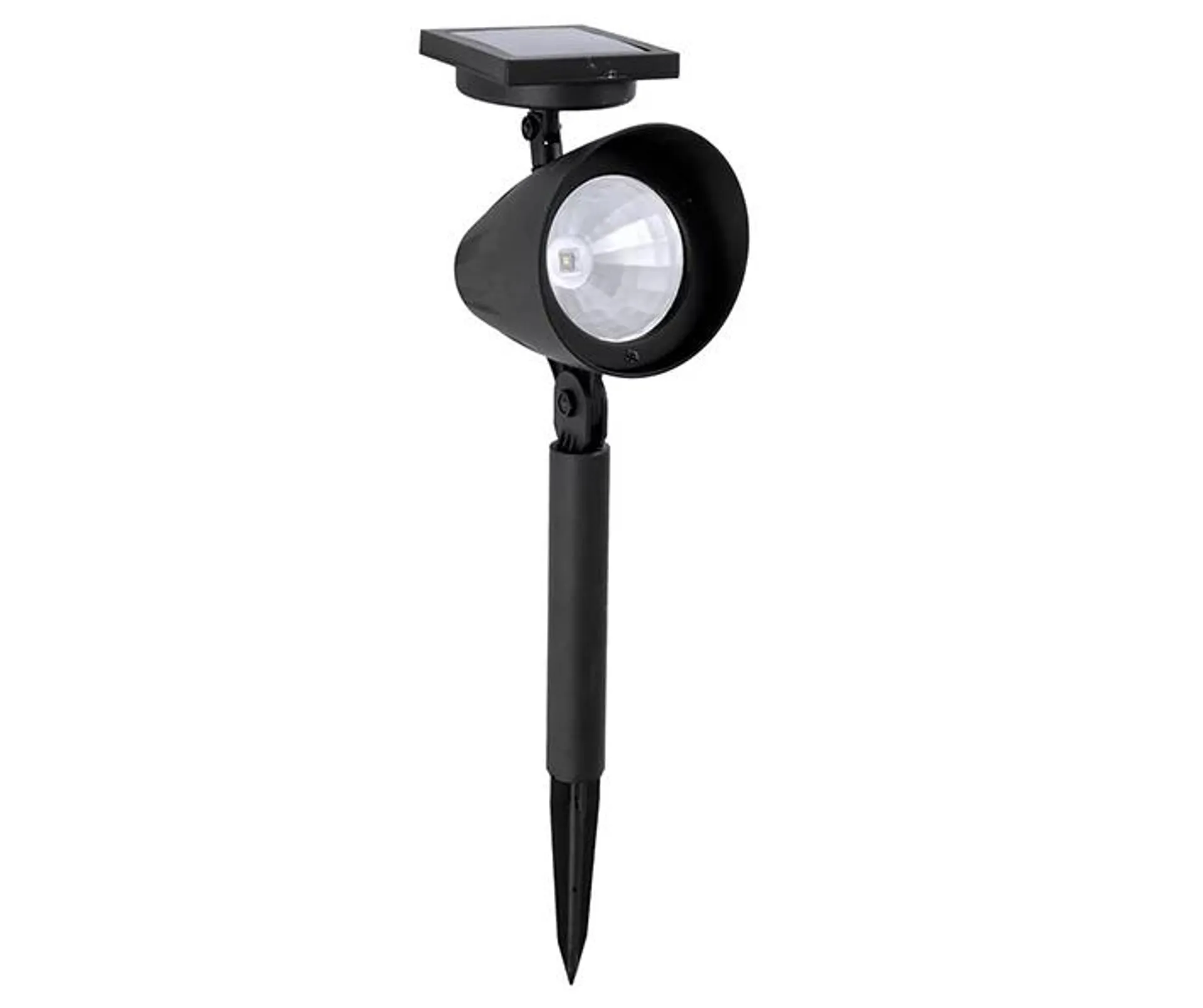 Black 20x LED Solar Spotlight Yard Stake, (17")