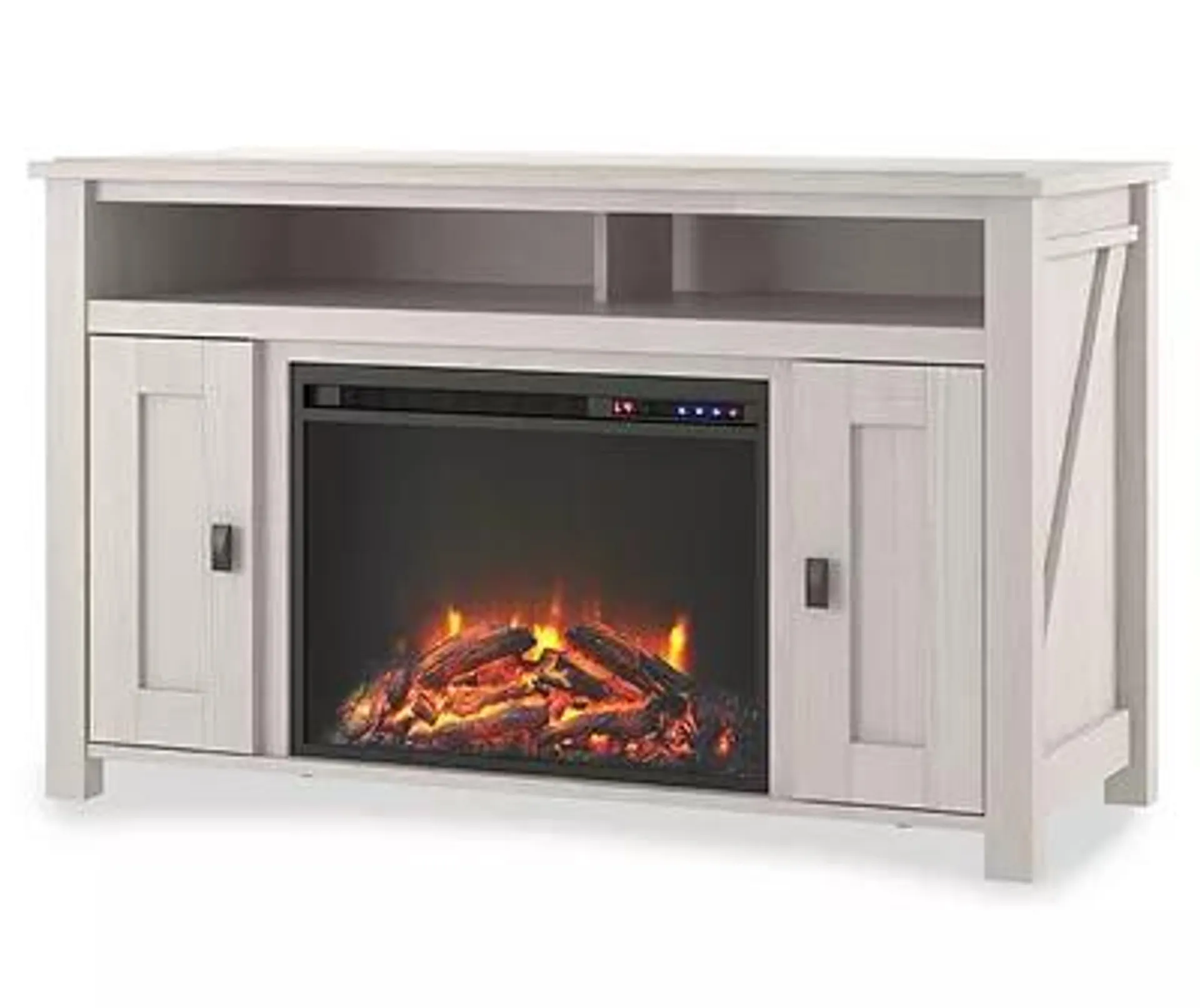 47" Century Lane Ivory Pine Electric Fireplace Console