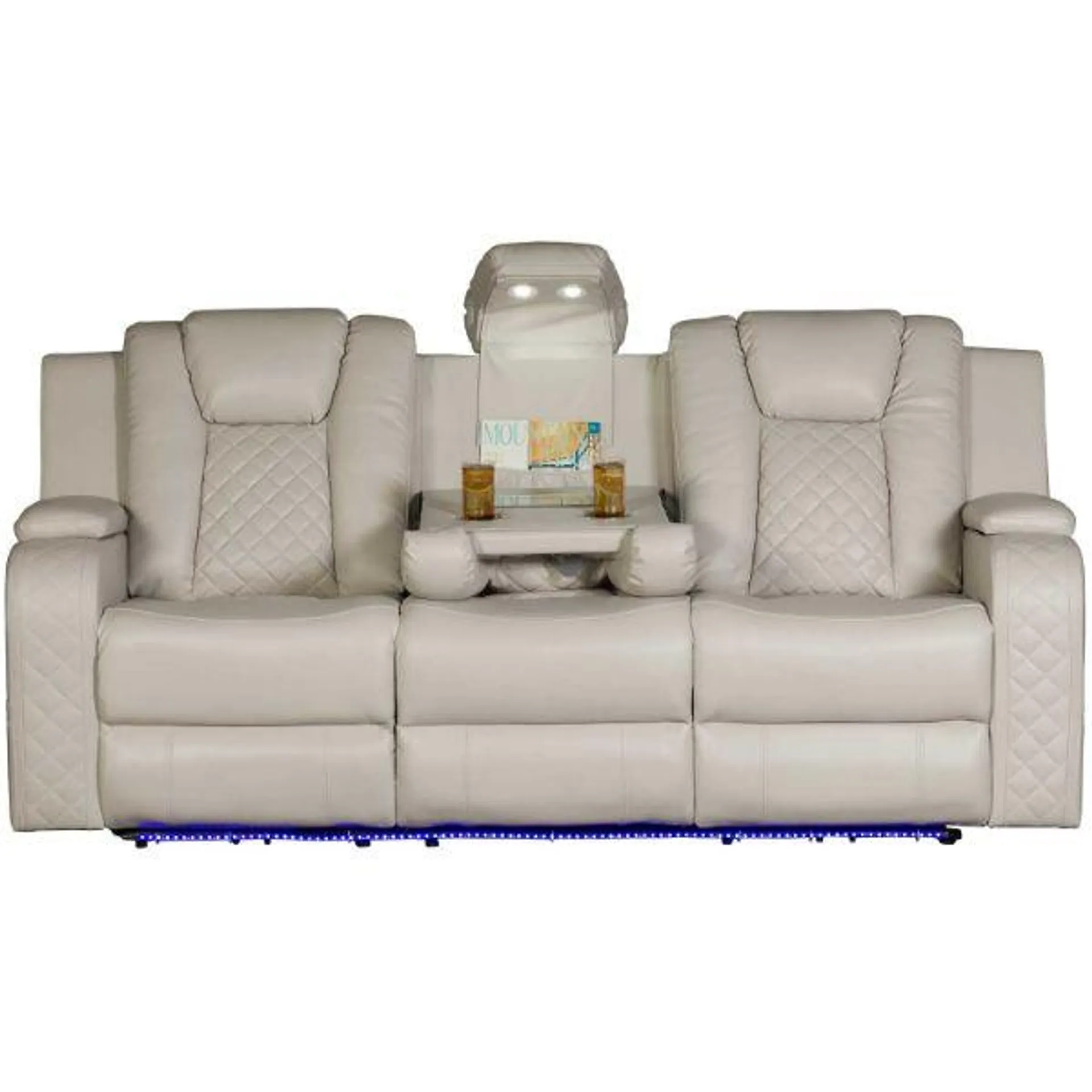 Hyde Park Power Reclining Sofa with Drop Down Tabl