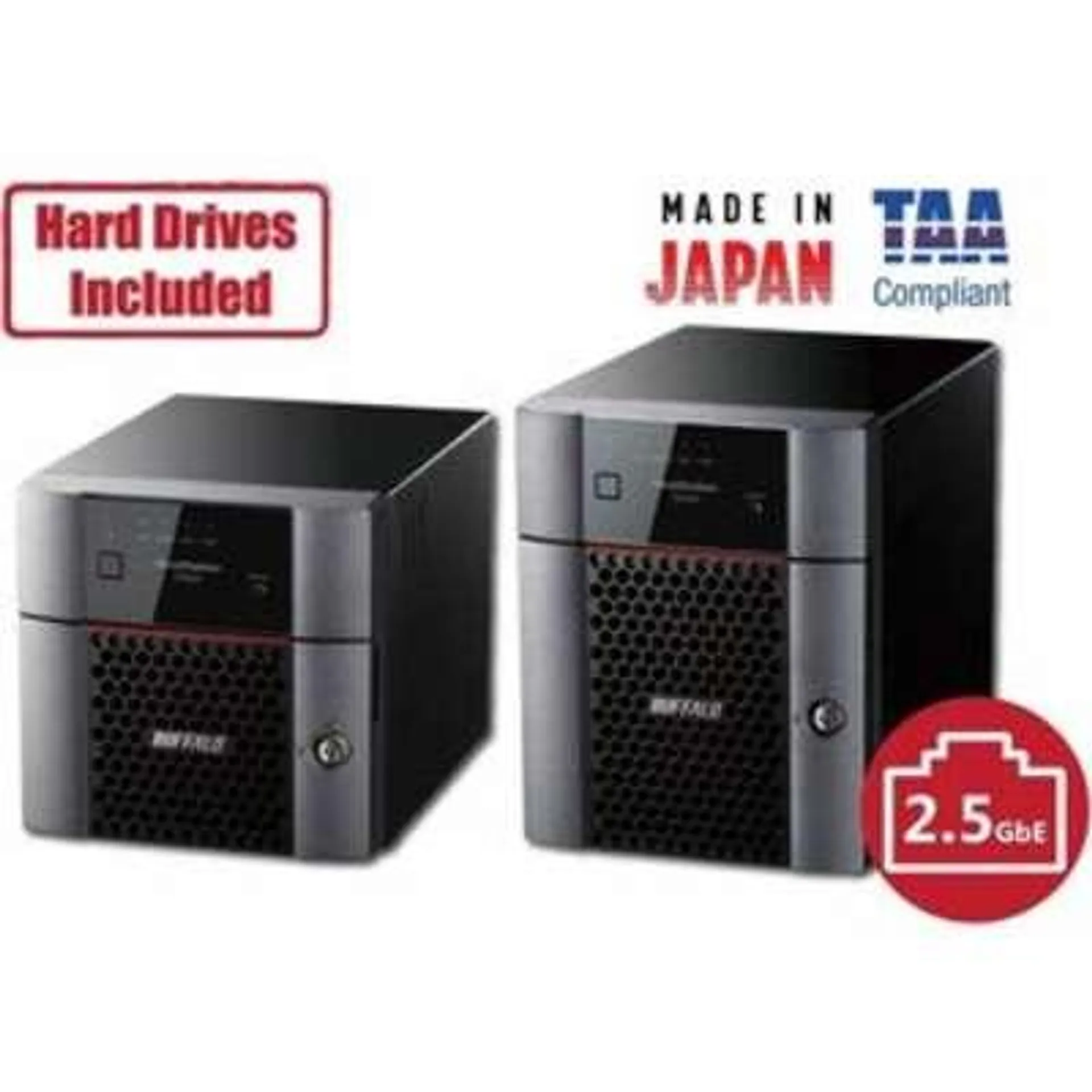 TeraStation 3420DN 4-Bay NAS 32TB (4x8TB) NAS Hard Drives Included 2.5GbE iSCSI