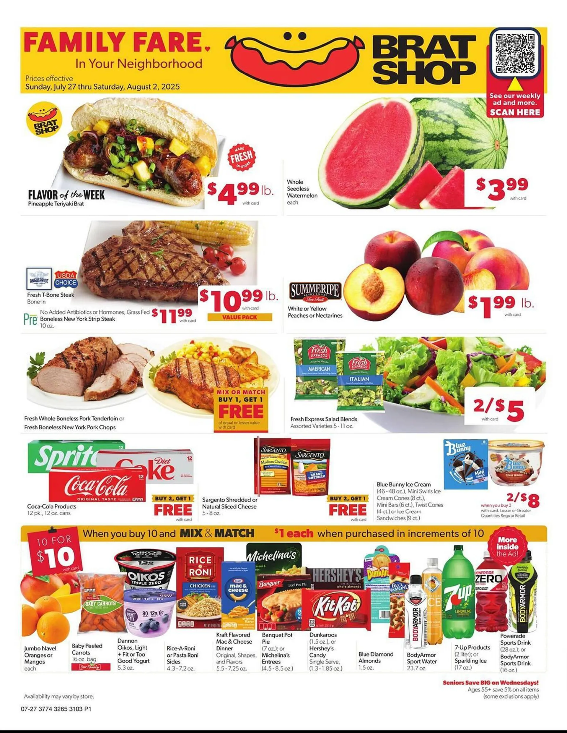 Weekly ad Family Fare Weekly Ad from July 27 to August 2 2025 - Page 1