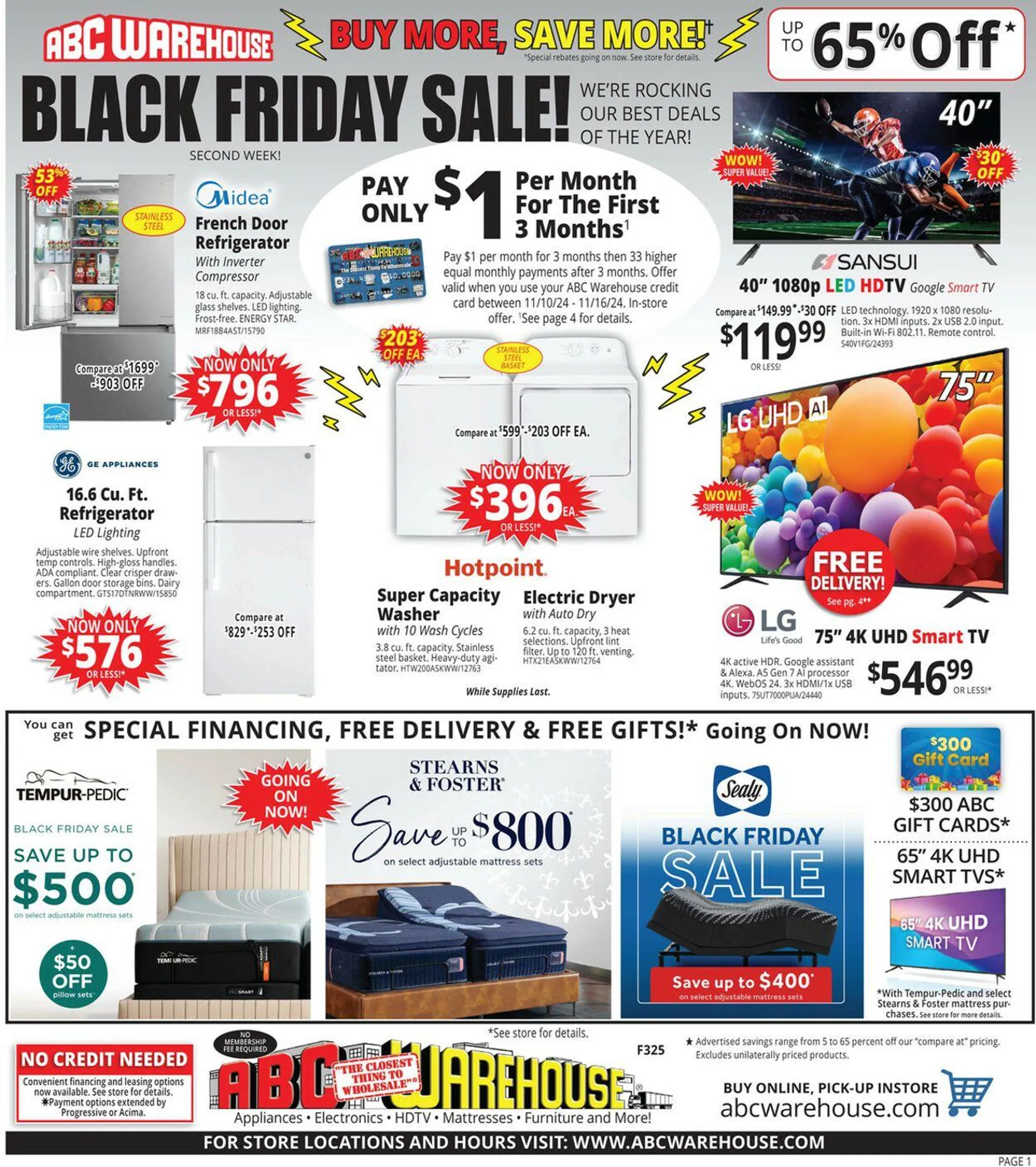 ABC Warehouse Current weekly ad - 1