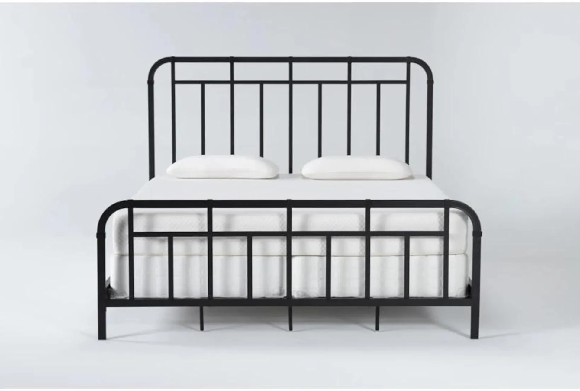 Wade Black Queen Metal Panel Bed