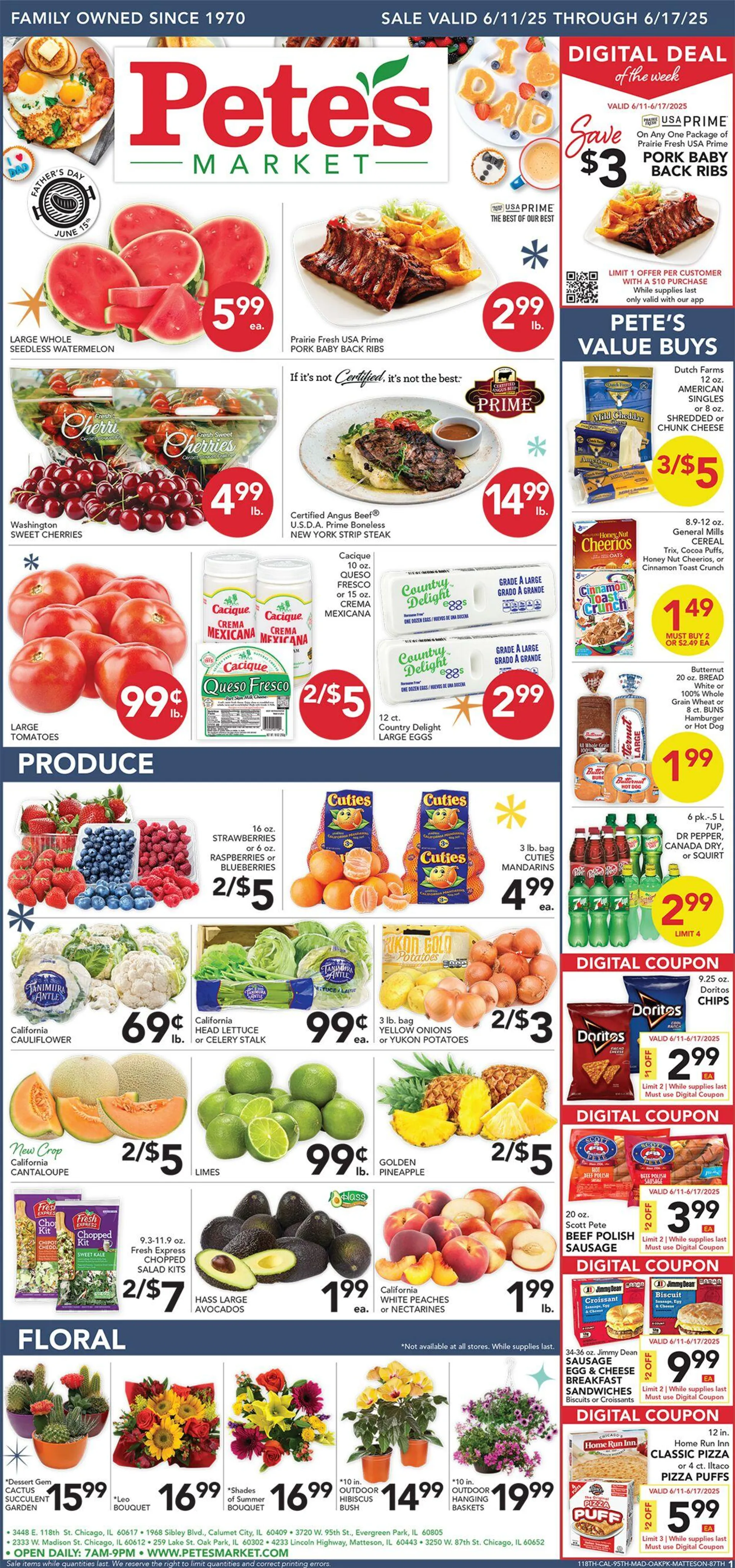 Weekly ad Pete's Fresh Market Current weekly ad from June 11 to June 17 2025 - Page 1