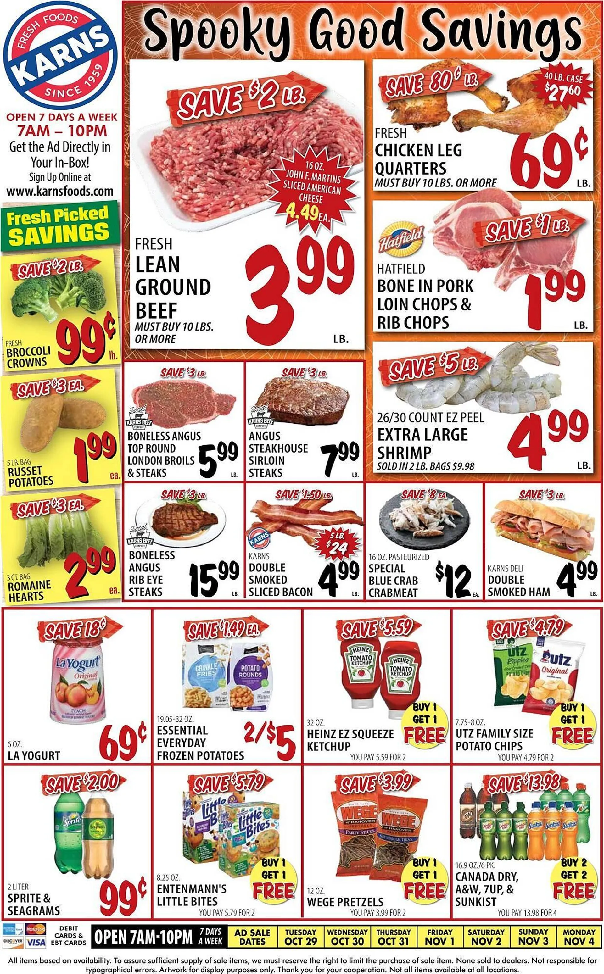 Weekly ad Karns Weekly Ad from October 29 to November 25 2024 - Page 1