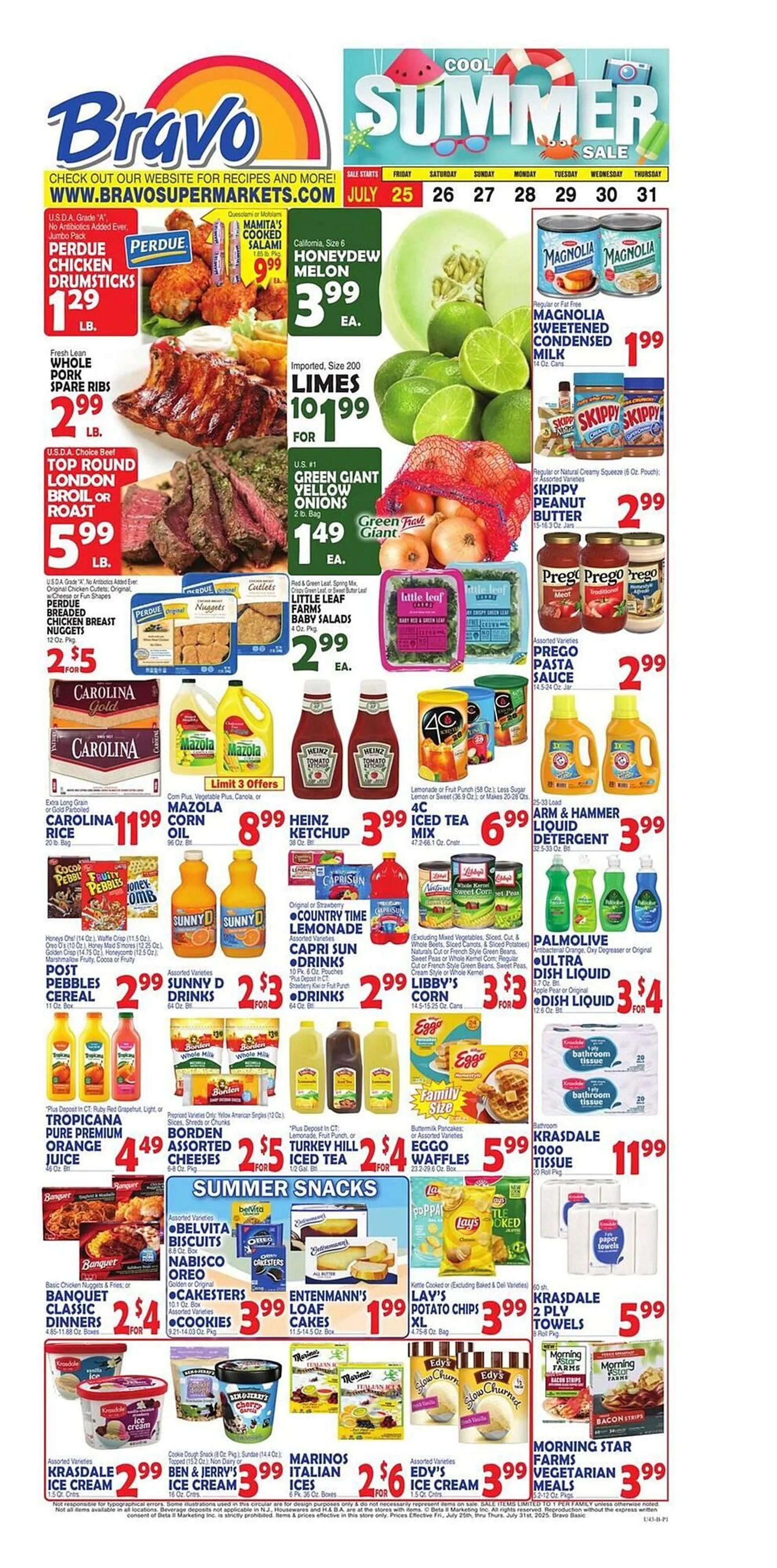 Weekly ad Bravo Supermarkets Weekly Ad from July 25 to July 31 2025 - Page 1