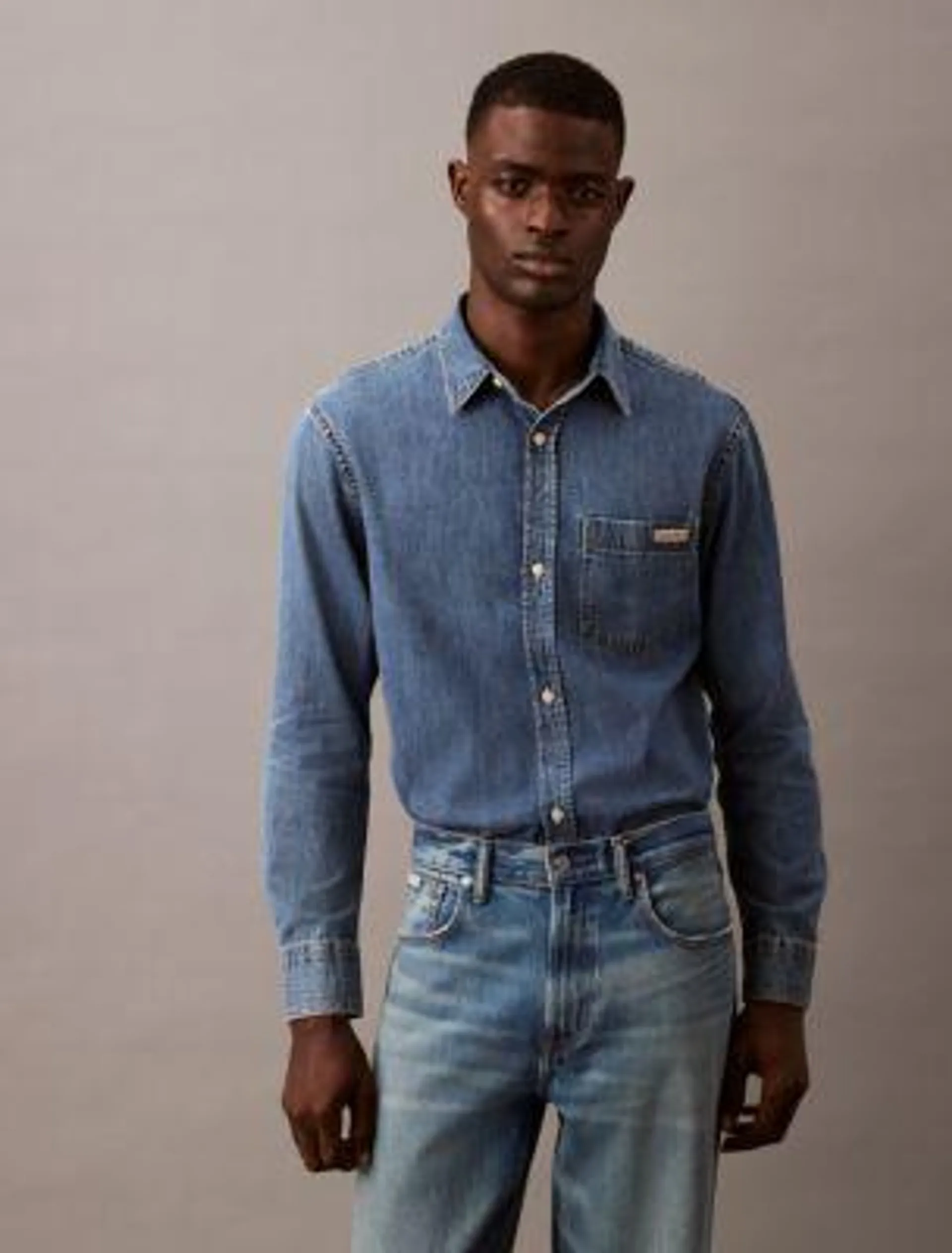 Classic Denim Button-Down Shirt