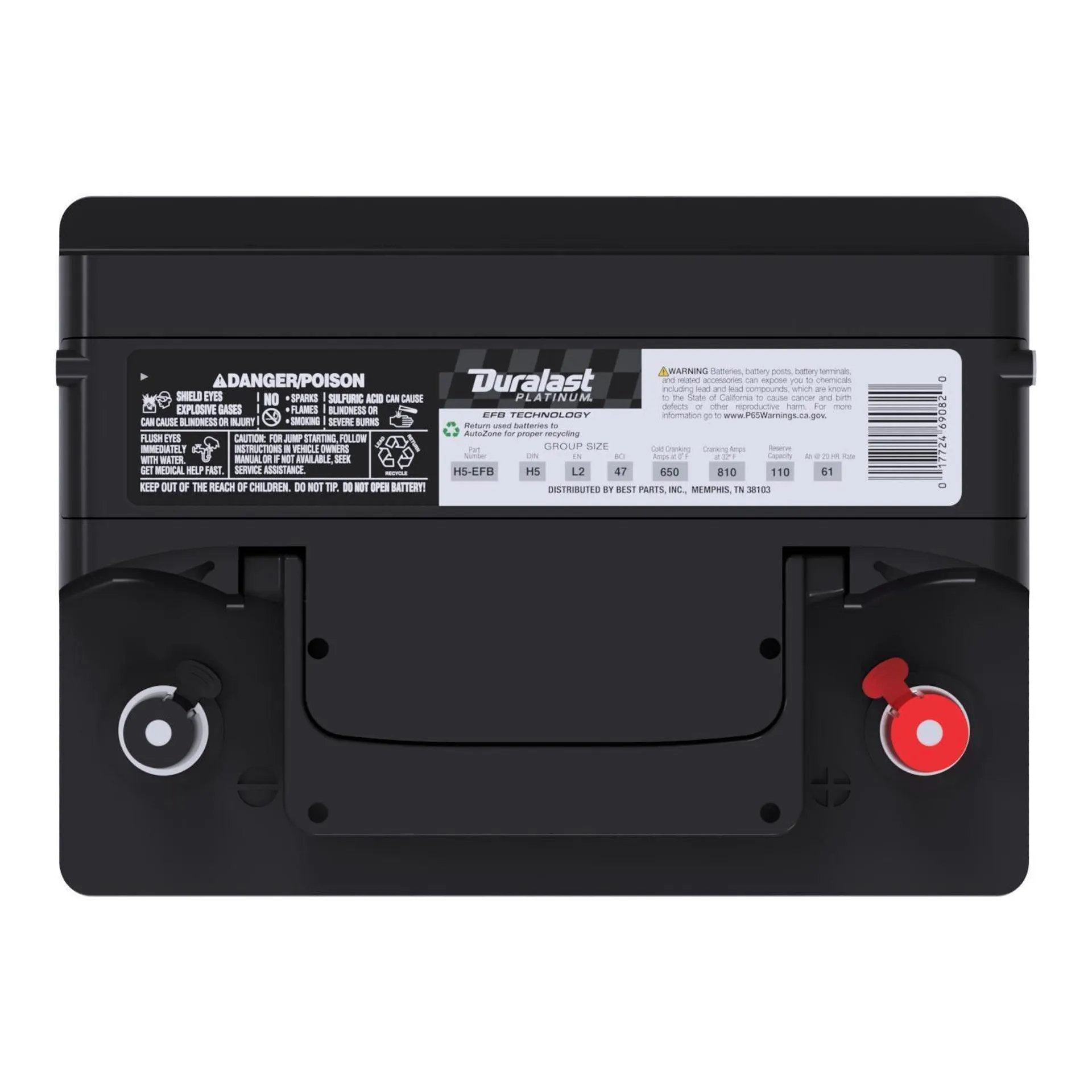 Duralast Platinum EFB Battery BCI Group Size 47 650 CCA H5-EFB