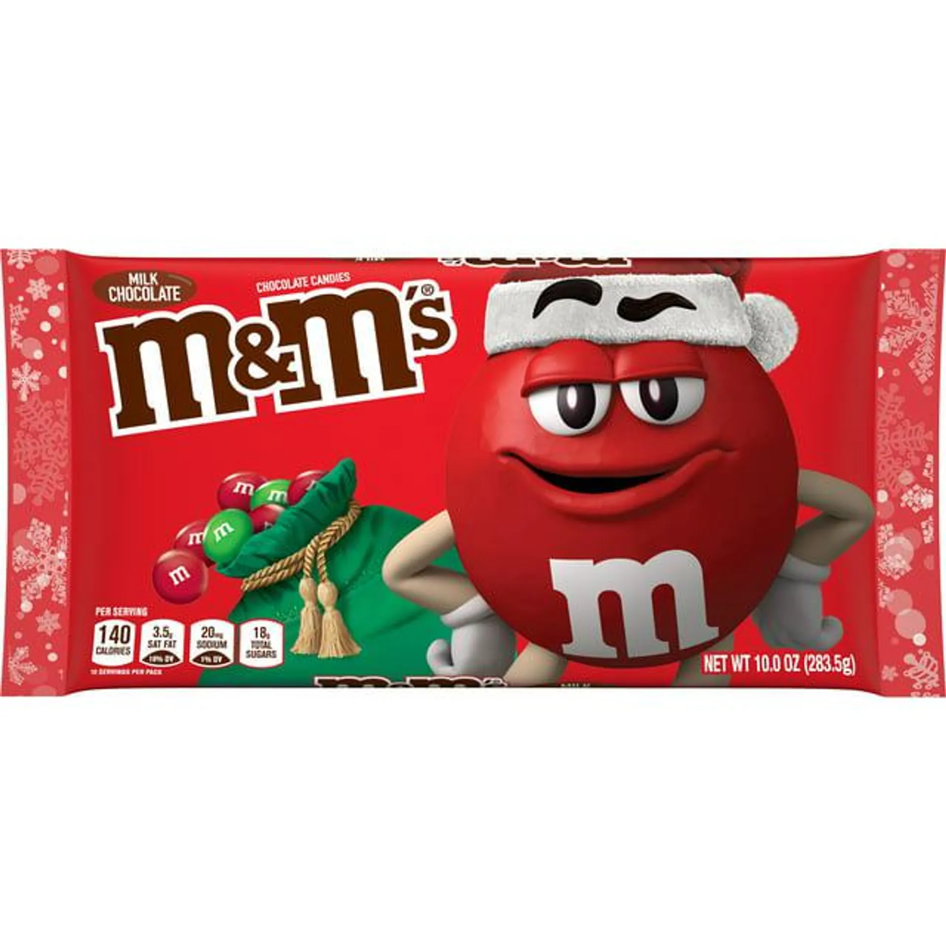 M&M's Christmas Milk Chocolate Candy Bag - 10 oz