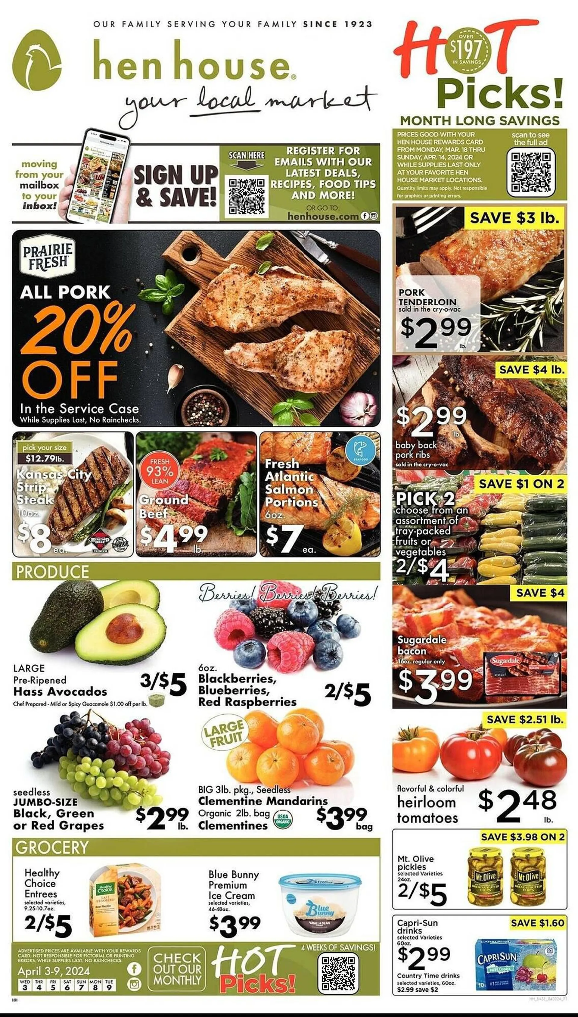 Weekly ad Hen House Weekly Ad from April 3 to April 9 2024 - Page 