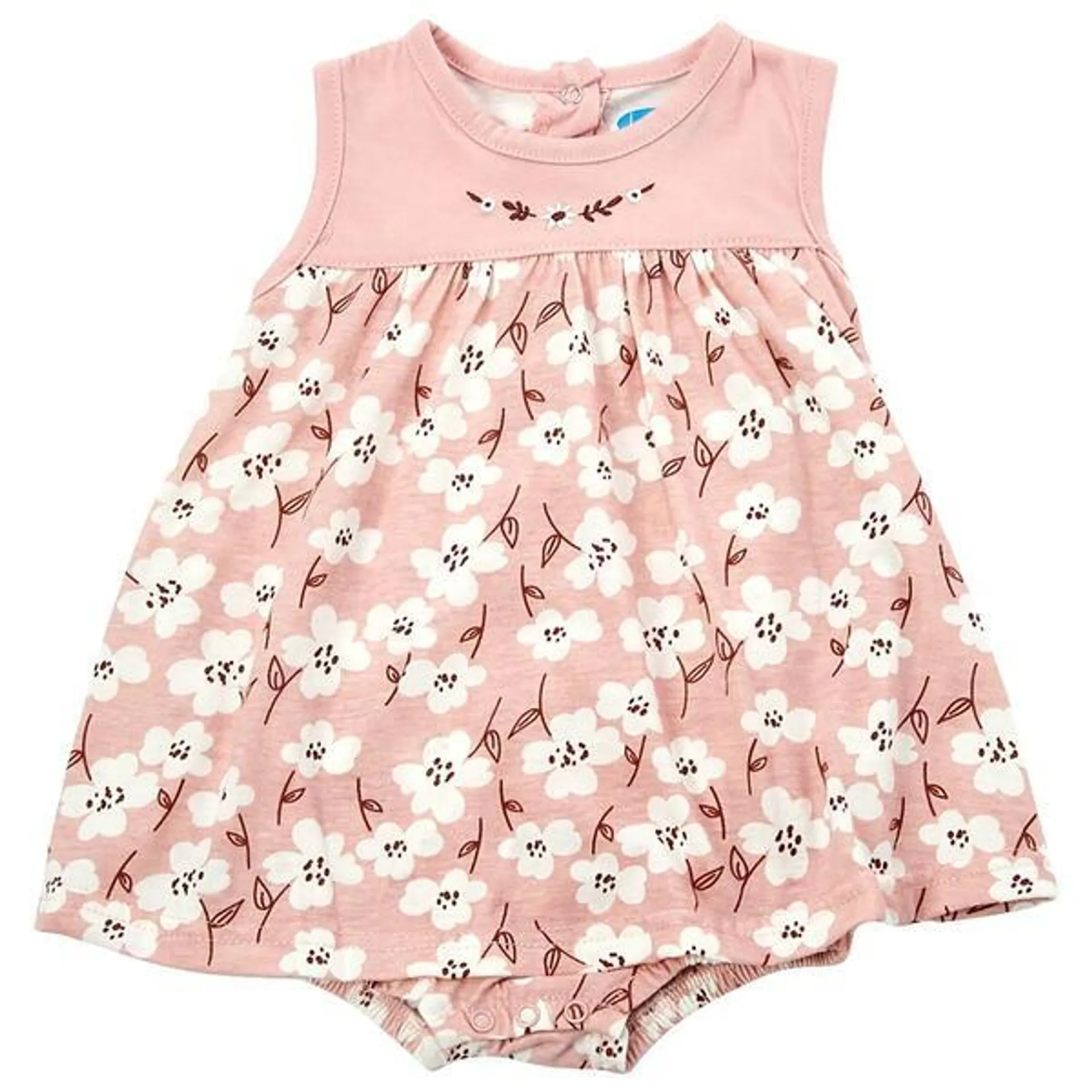 Baby Girl (NB-9M) bon bébé® Floral Bodysuit Sundress