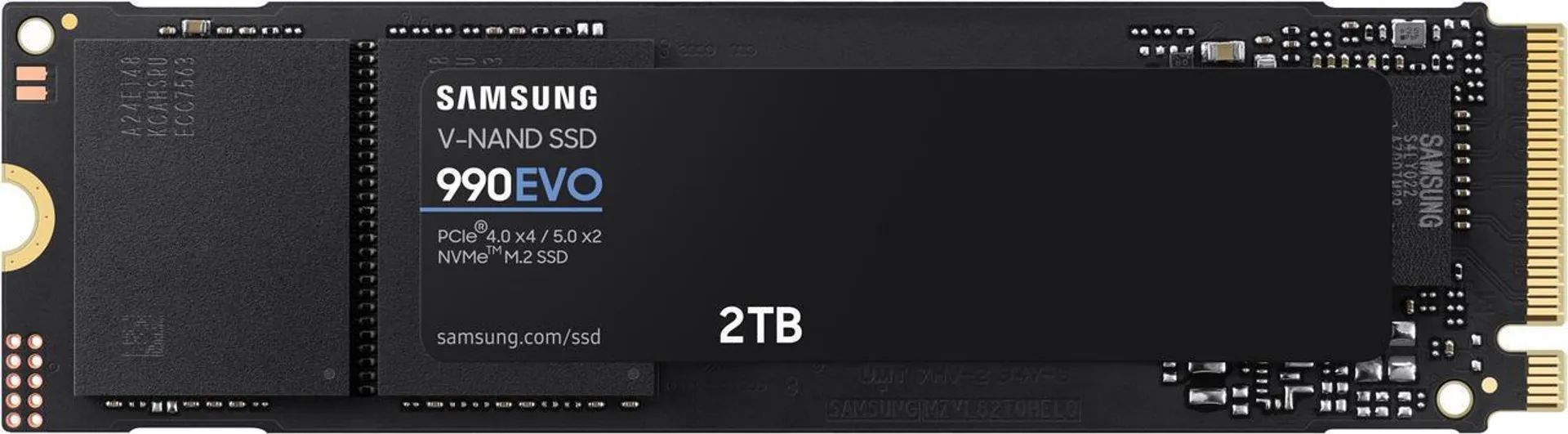 SAMSUNG 990 EVO SSD 2TB, PCIe Gen 4x4 | Gen 5x2 M.2 2280, Speeds Up-to 5,000MB/s, Upgrade Storage for PC/Laptops, HMB Technology and Intelligent Turbowrite (MZ-V9E2T0B/AM)