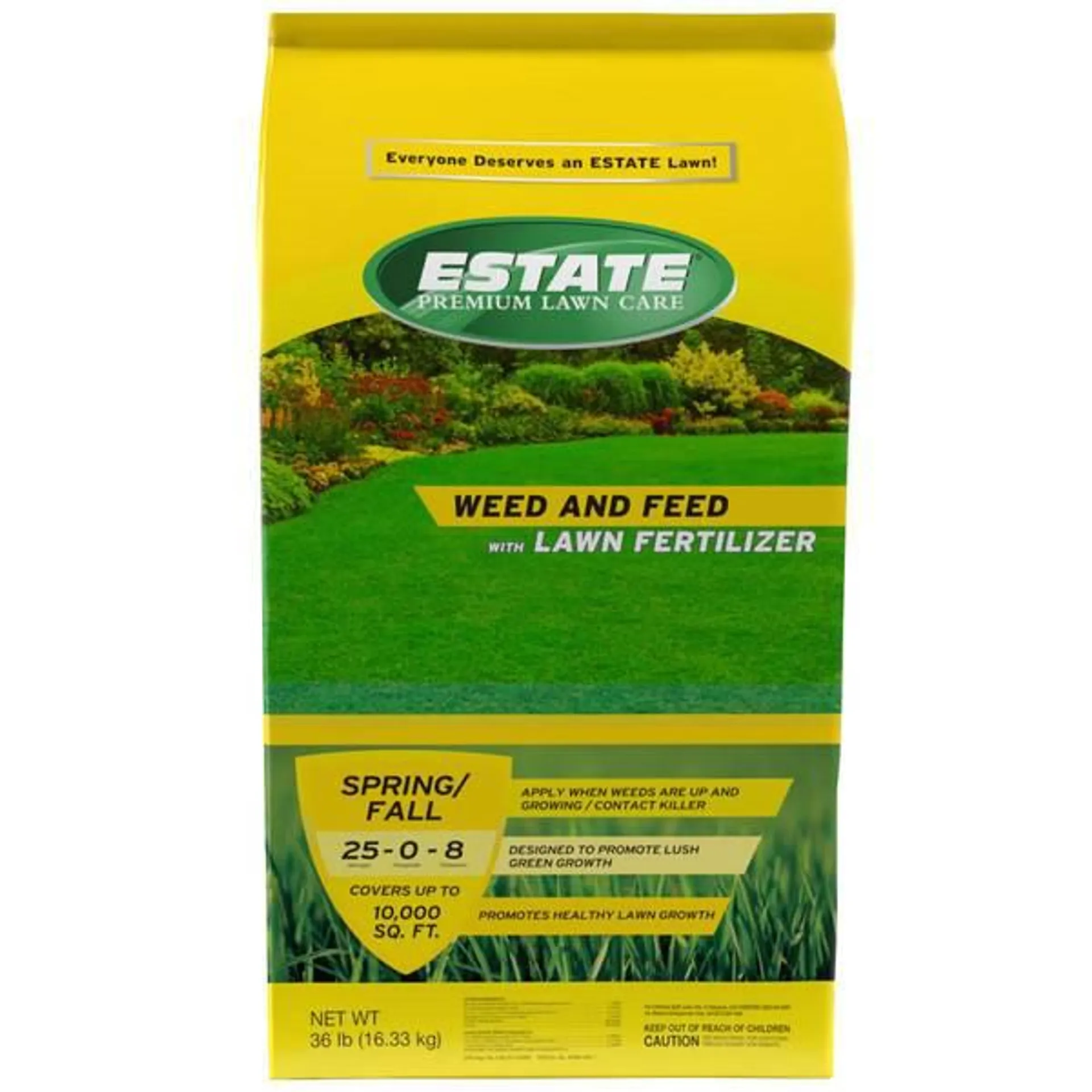 10,000 sq. ft 36 lb Weed and Feed with Lawn Fertilizer